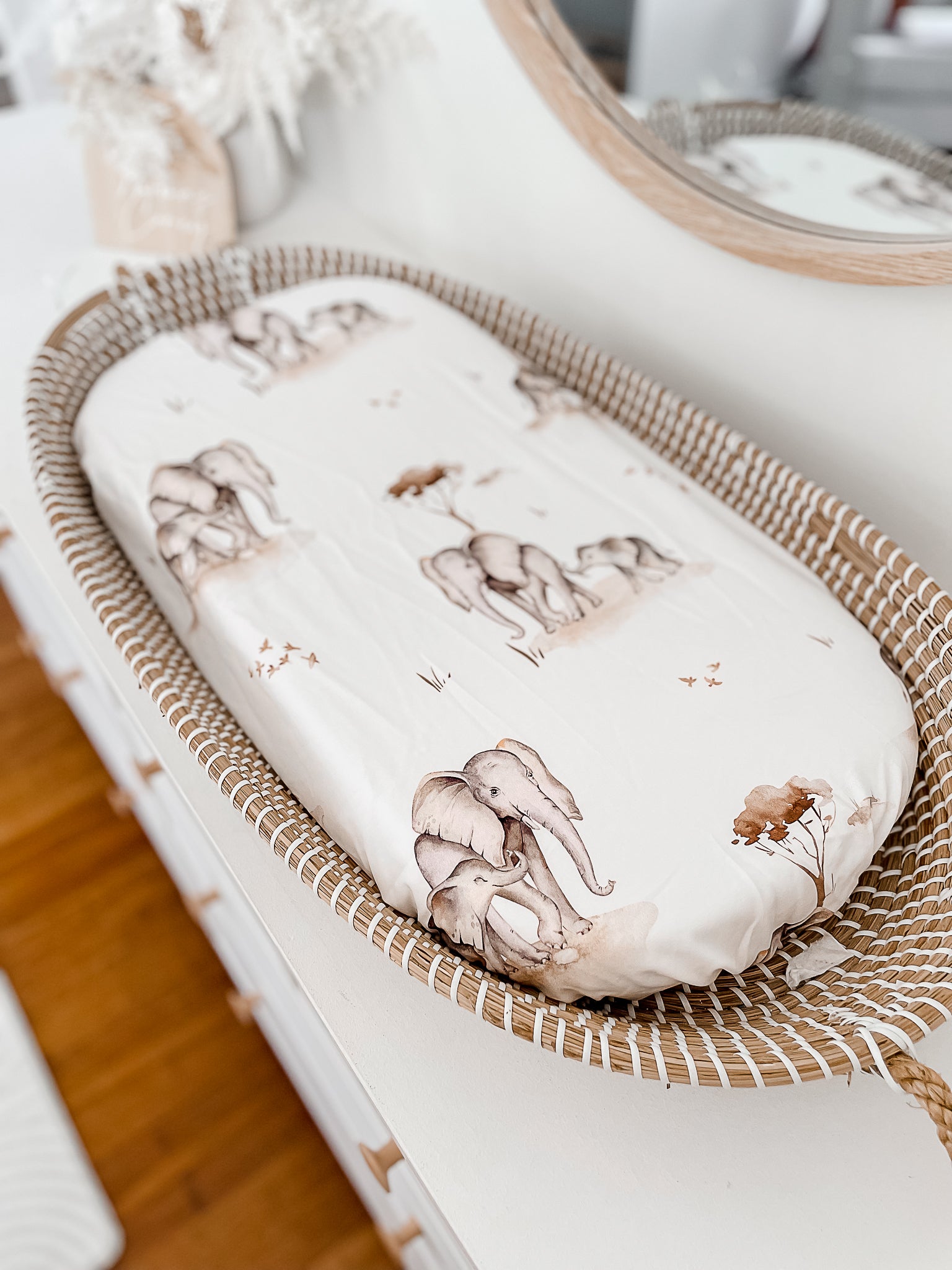 Snuggly Jacks Fitted Bassinet Sheet/ Change Mat Cover