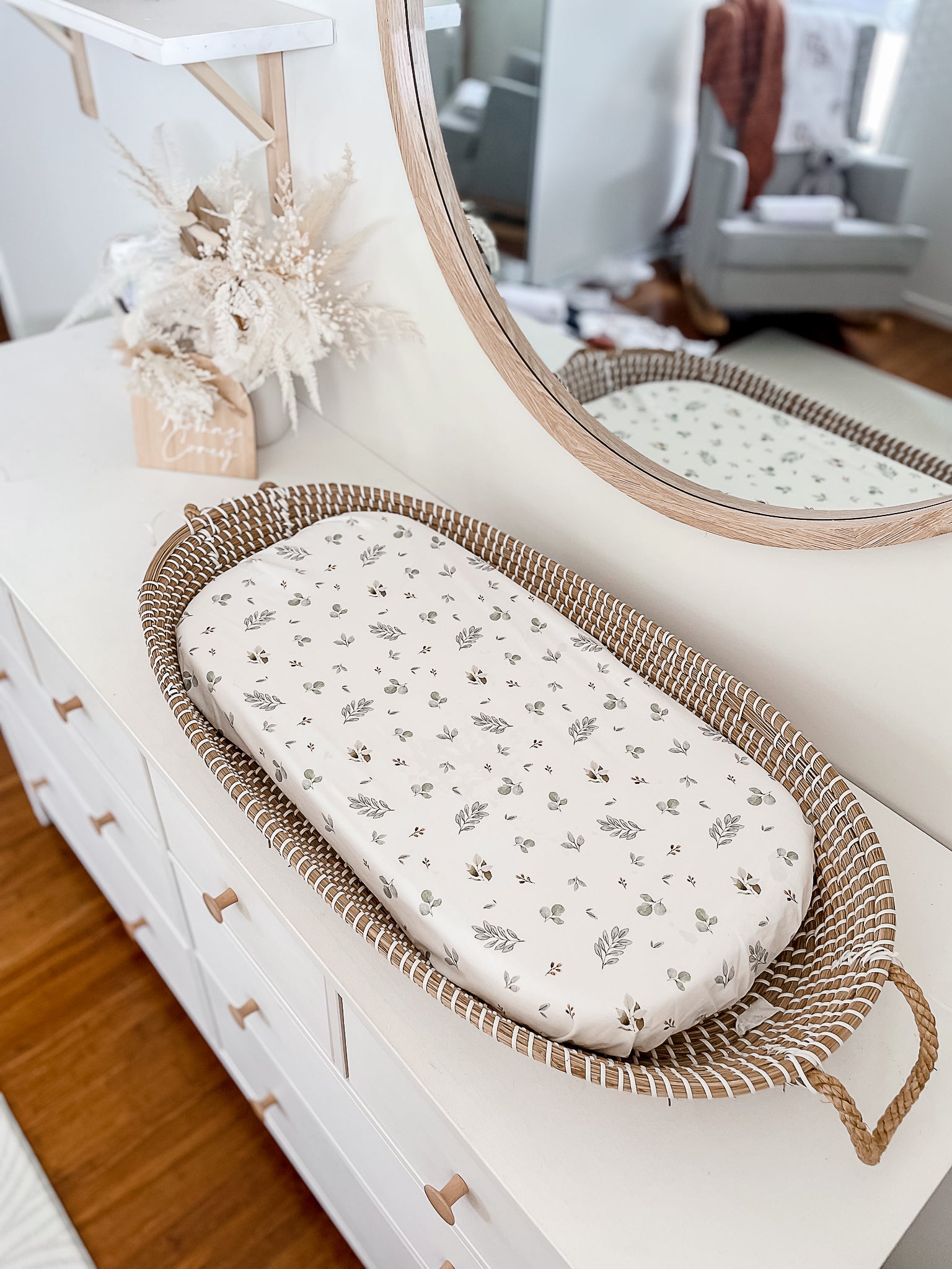 Snuggly Jacks Fitted Bassinet Sheet/ Change Mat Cover