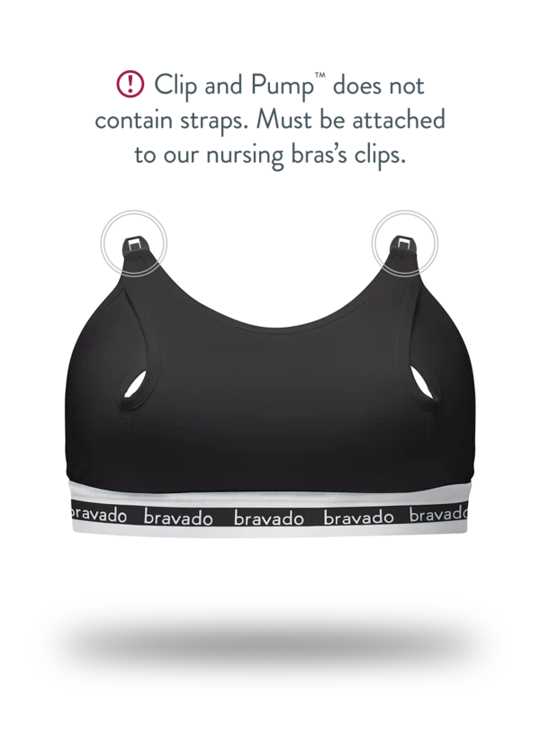 Bravado Designs Clip And Pump Hands-free Nursing Bra - White