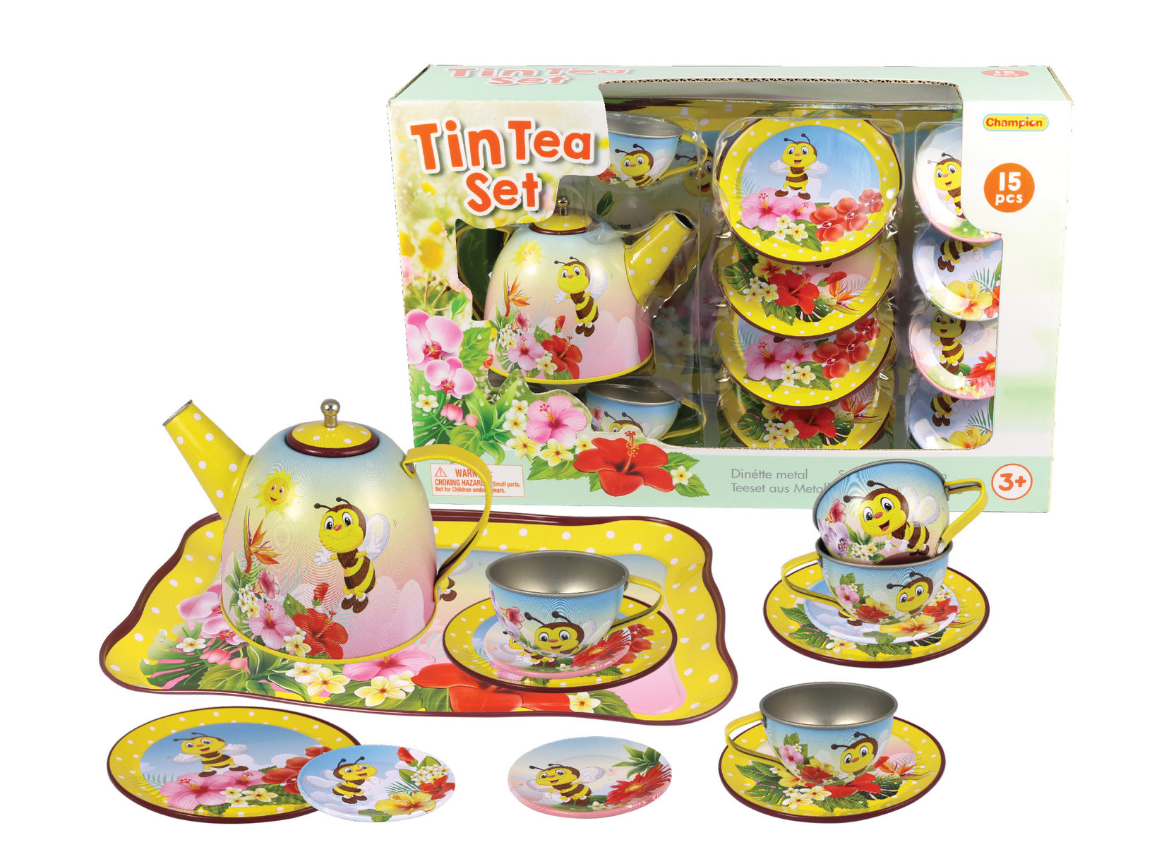 Kaper Kidz Tin Tea Set - 15 Pcs