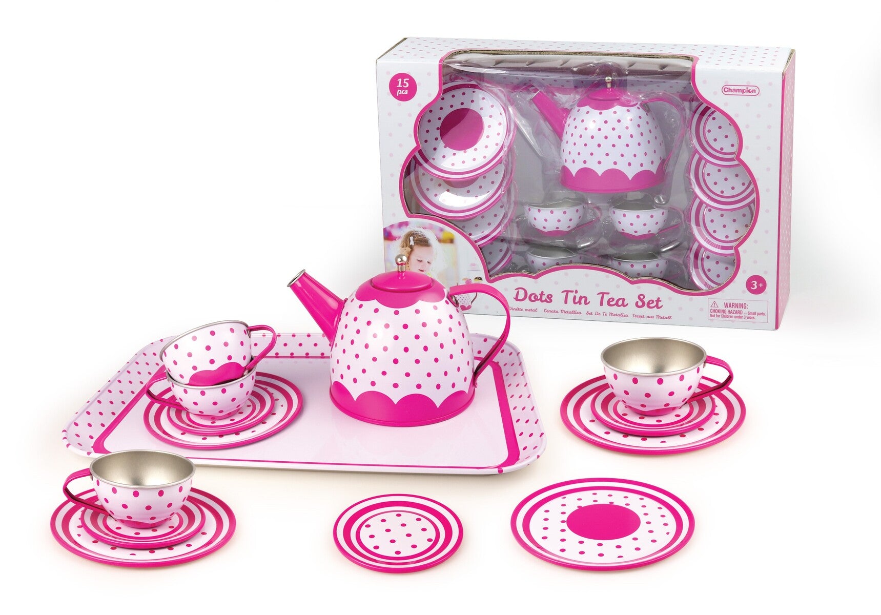 Kaper Kidz Tin Tea Set - 15 Pcs