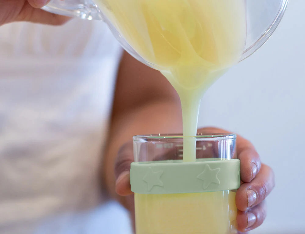 Cherub Baby Silicone & Glass Baby Food Storage 2pk 180ml