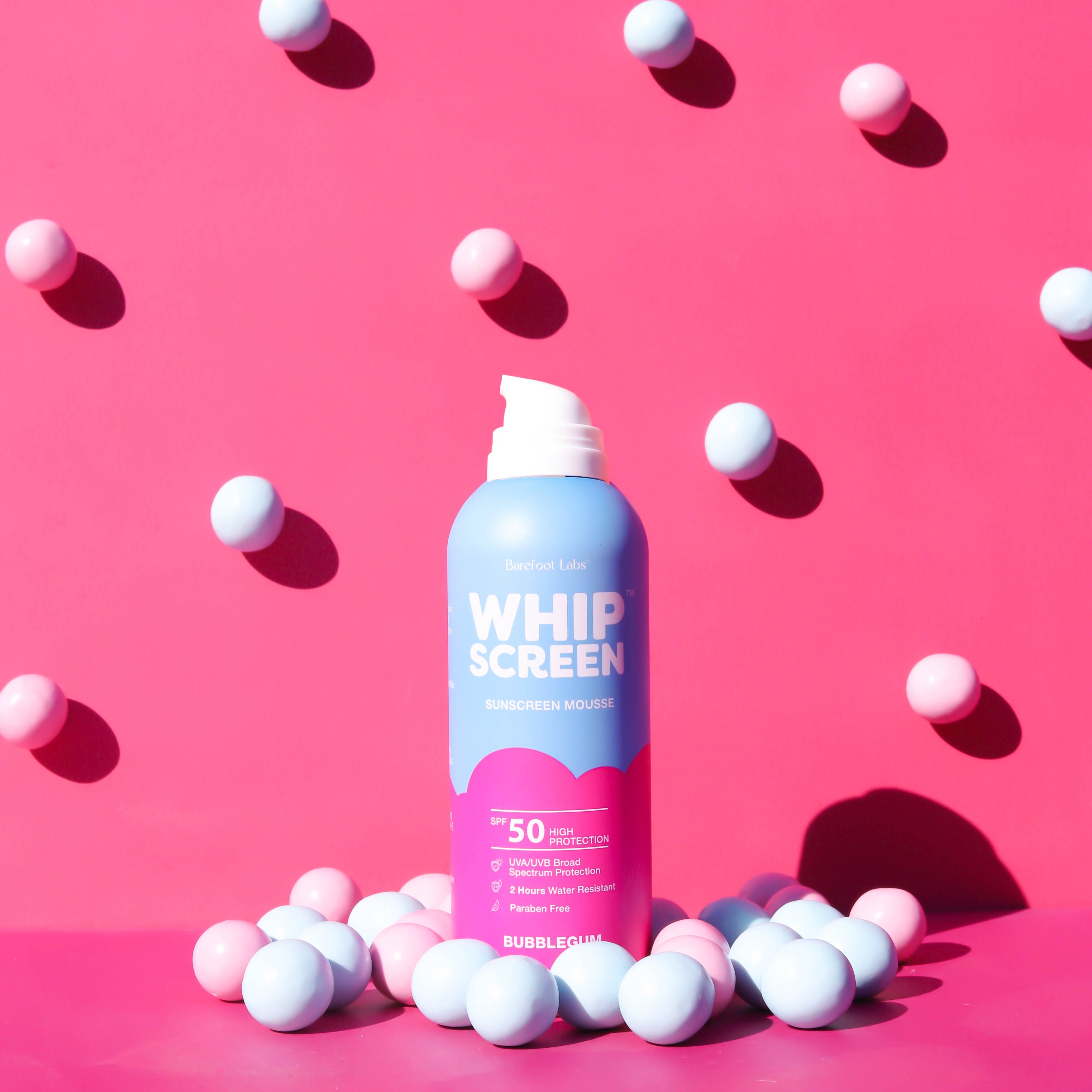 Barefoot Labs Whipscreen Sunscreen Mousse - Bubblegum