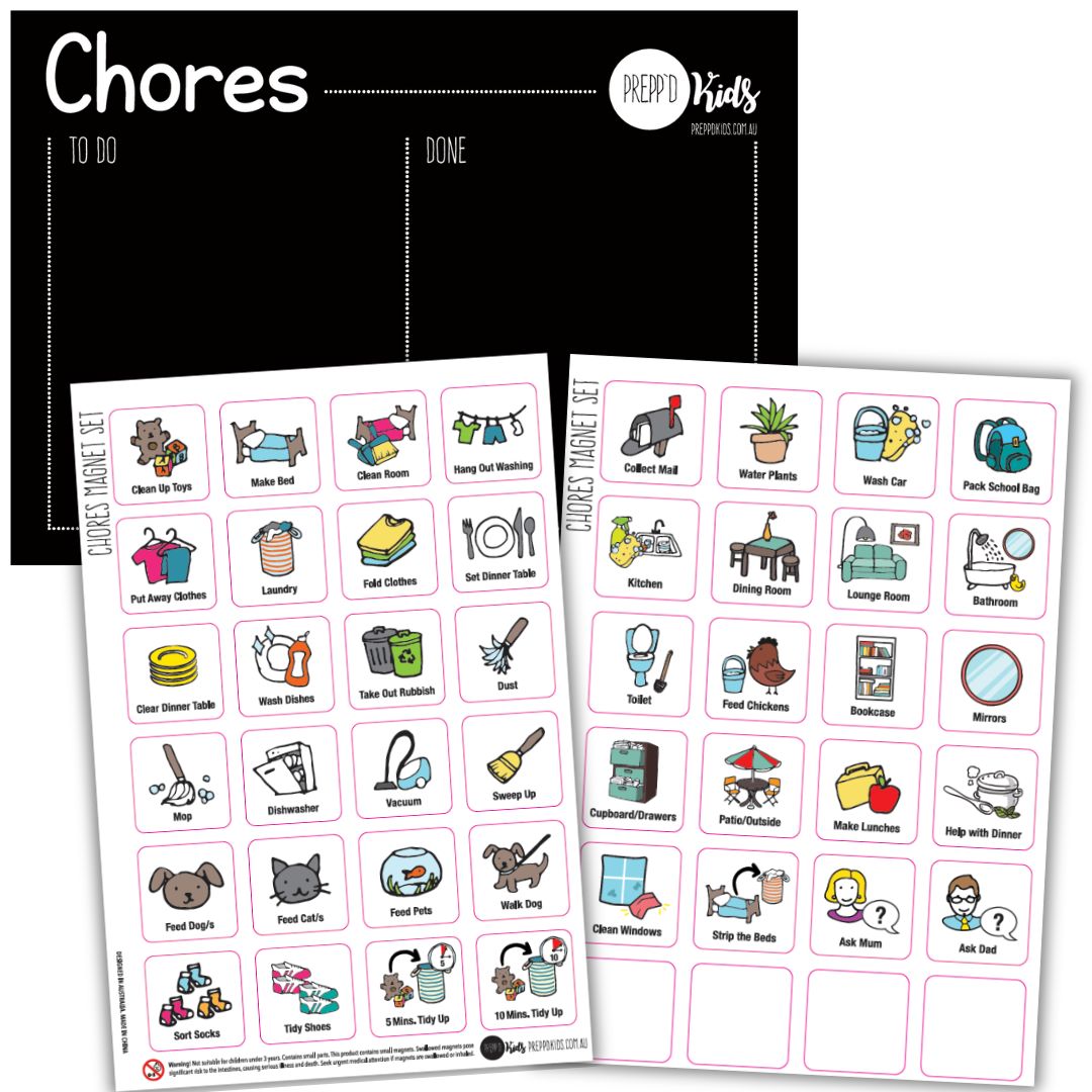 Prepp'd Kids Chore Chart Set (a4)