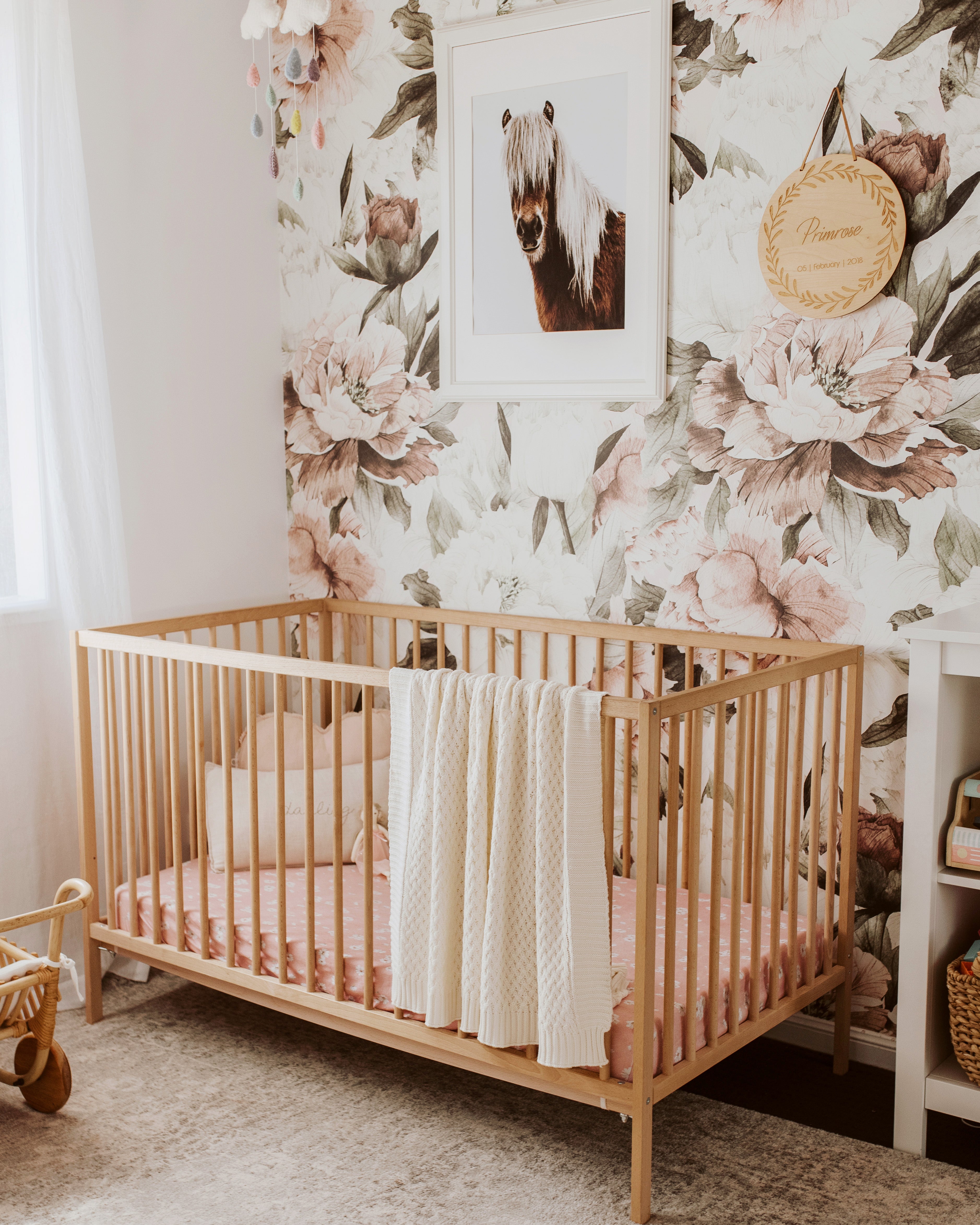 Snuggle Hunny Cream Diamond Knit Organic Baby Blanket