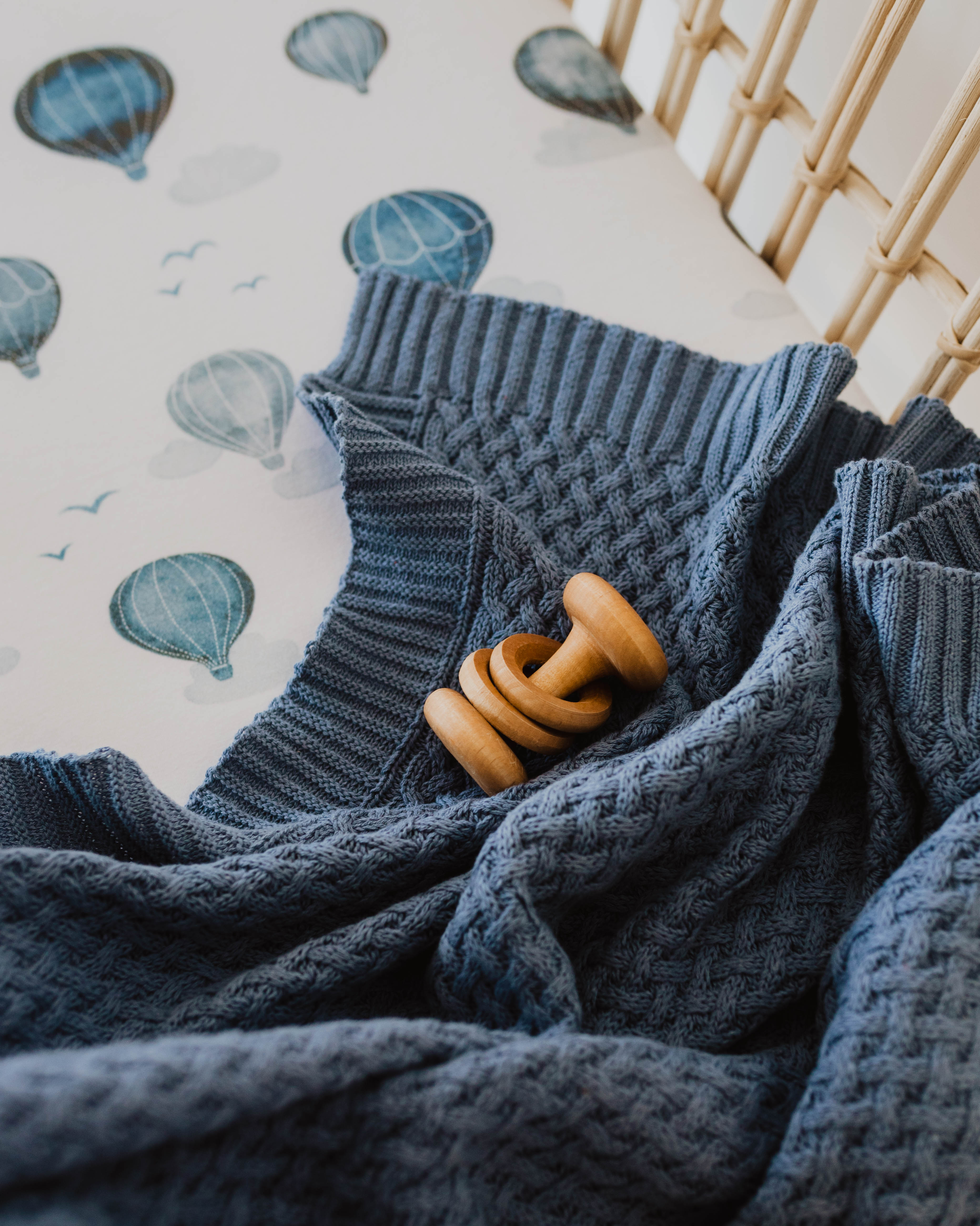 Snuggle Hunny River Diamond Knit Organic Baby Blanket