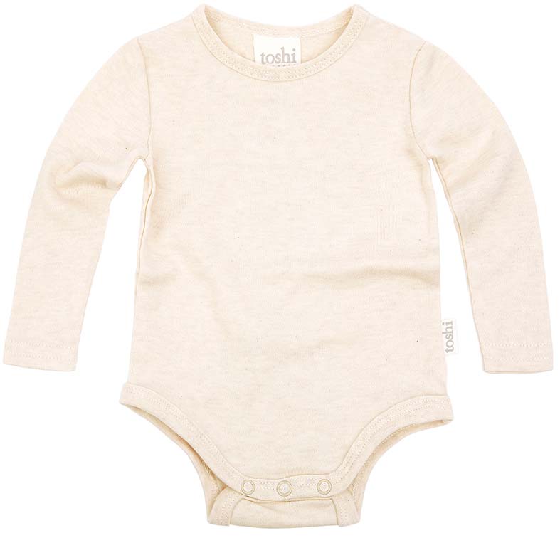 Toshi Long Sleeve Organic Bodysuit - Feather