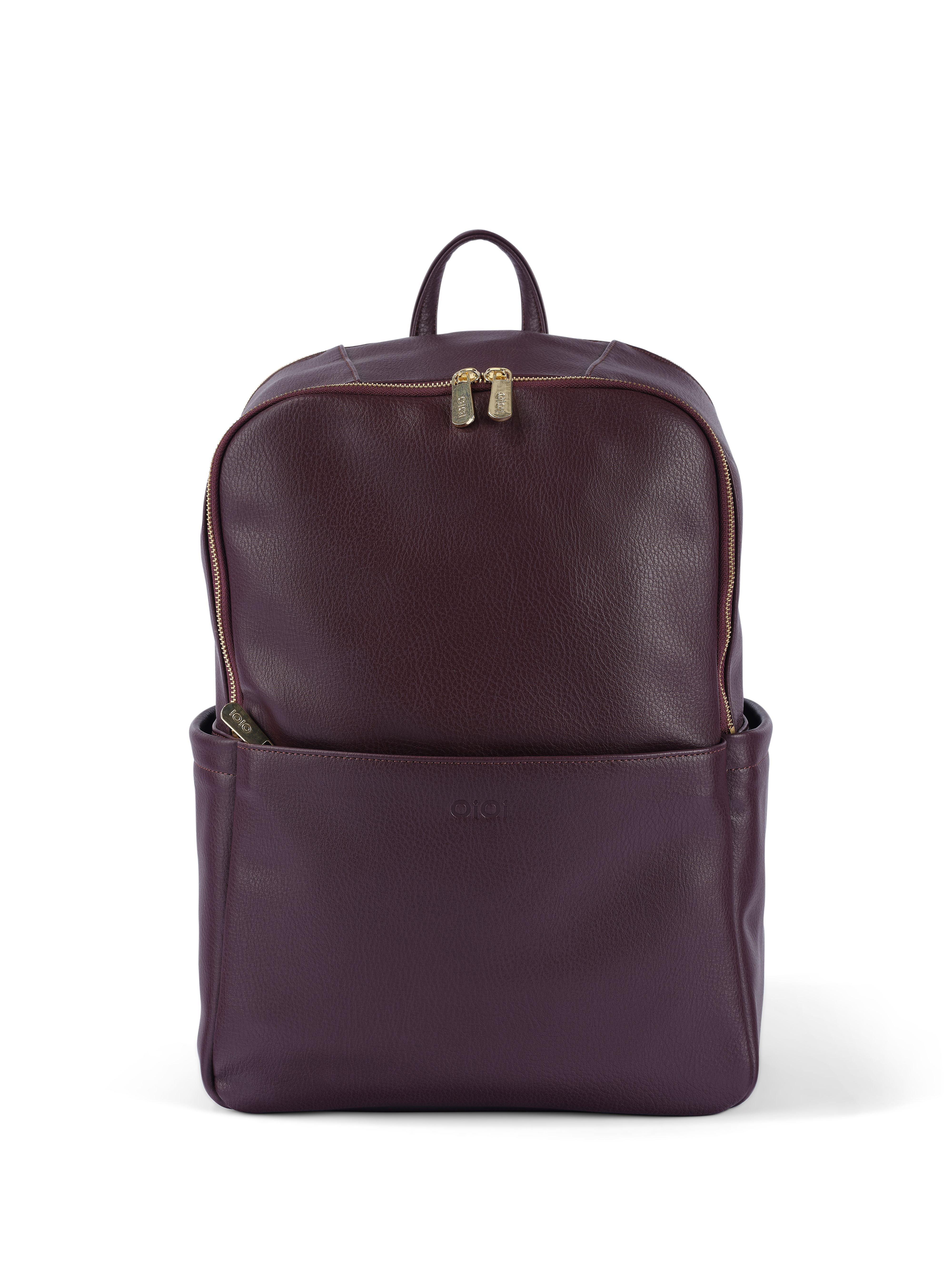 Oioi Multitasker Nappy Backpack Mulberry Vegan Leather