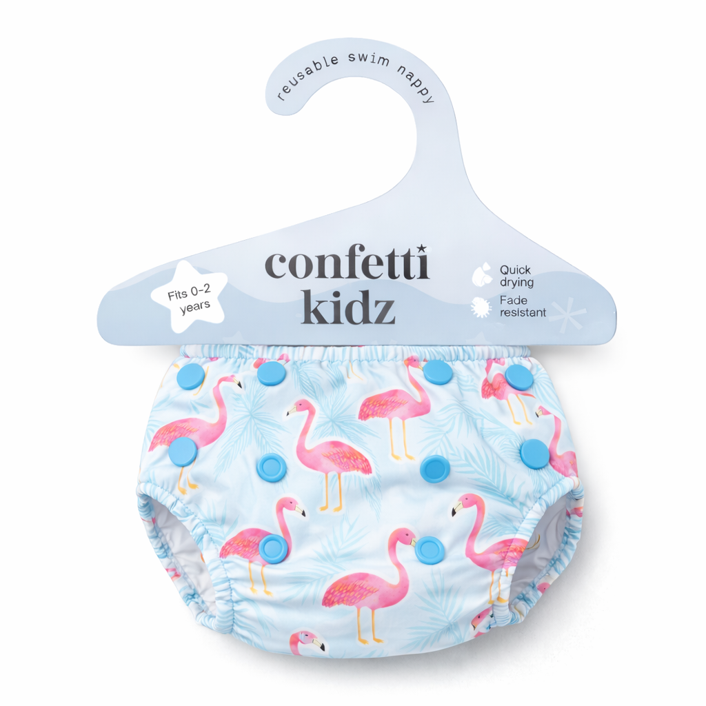 Confetti Kidz Reusable Swim Nappy Flamingo Bay