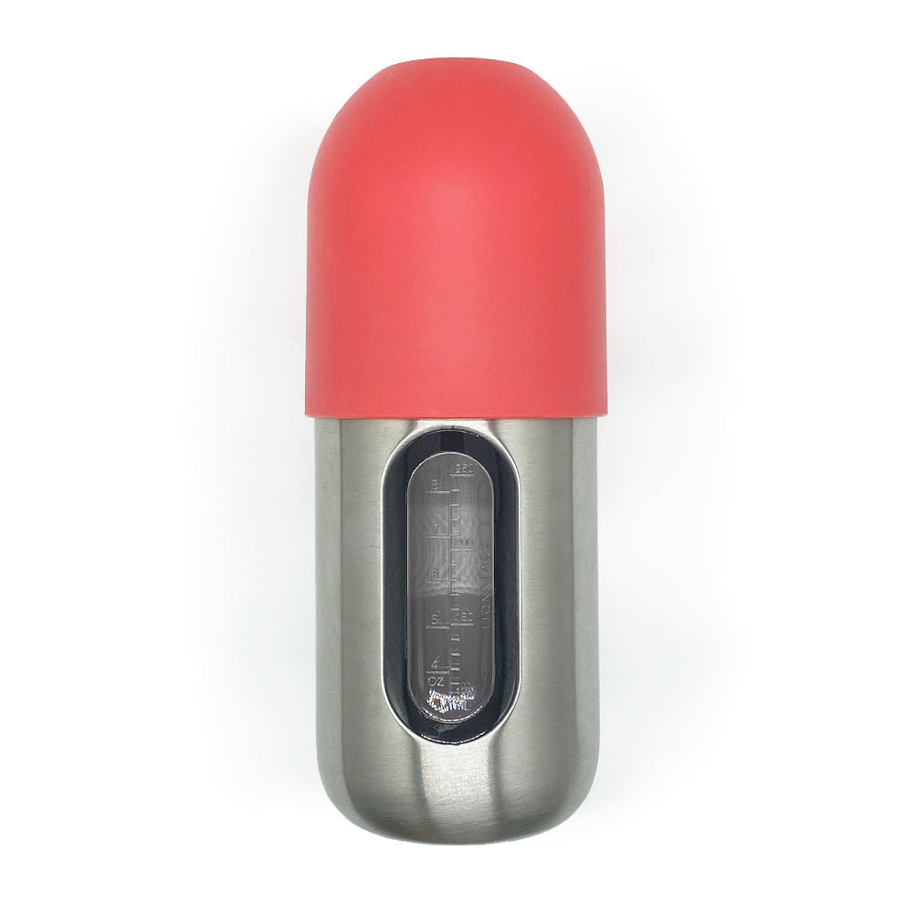 Lion and Lady Toddler Straw Cup 350ml 18/8 Stainless Steel Fuchsia Pink