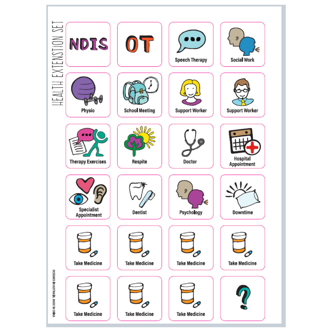 Prepp'd Kids Health Extension Magnet Set