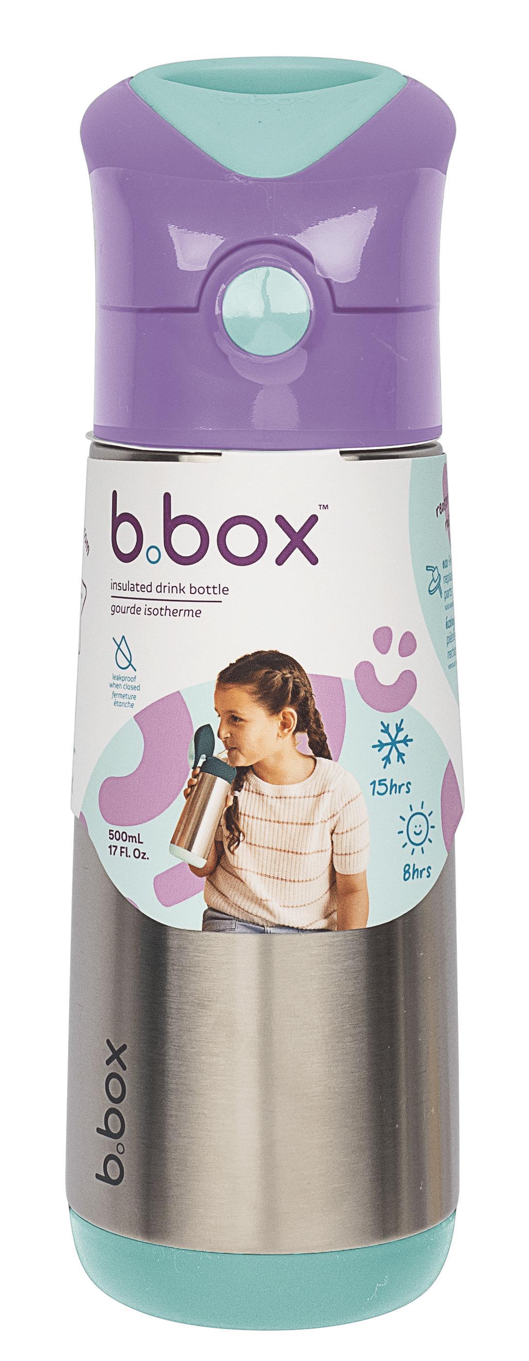 b.box 500ml Insulated Drink Bottle Lilac Pop