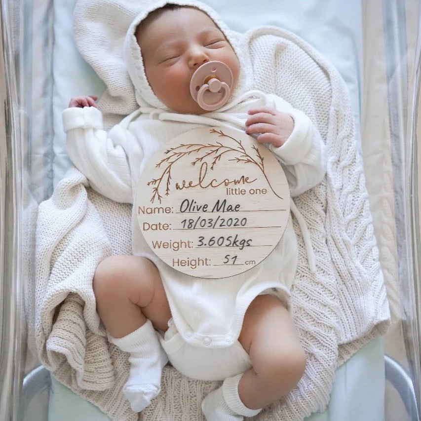 Hello Fern Hello Wooden Welcome Little One - Whimsical