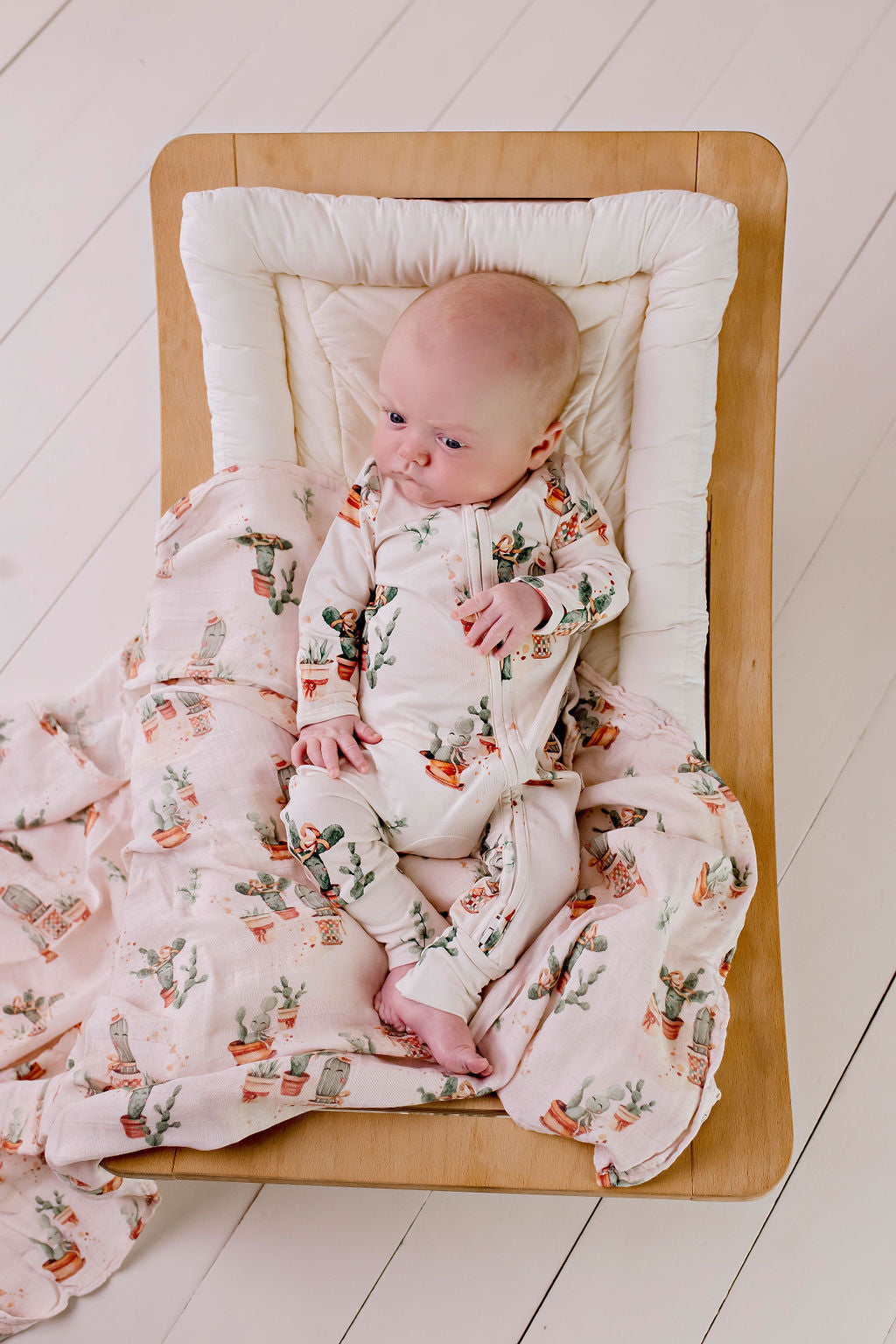 Confetti Kidz Bamboo Zipsuit - Happy Cactus