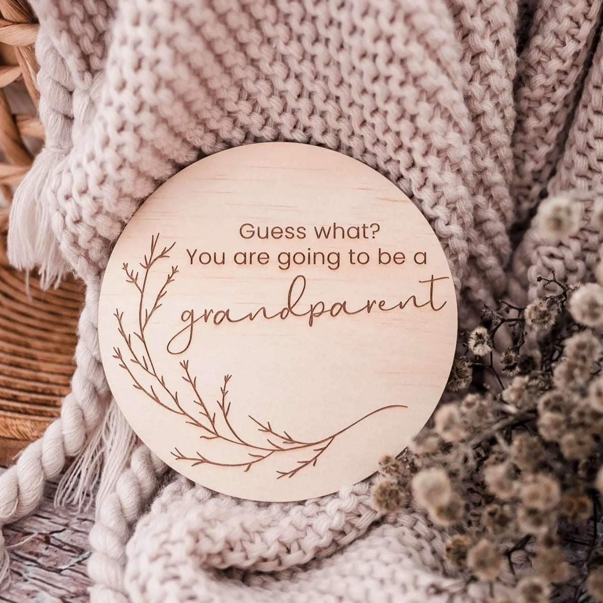 Hello Fern Announcement Disc - Grandparent