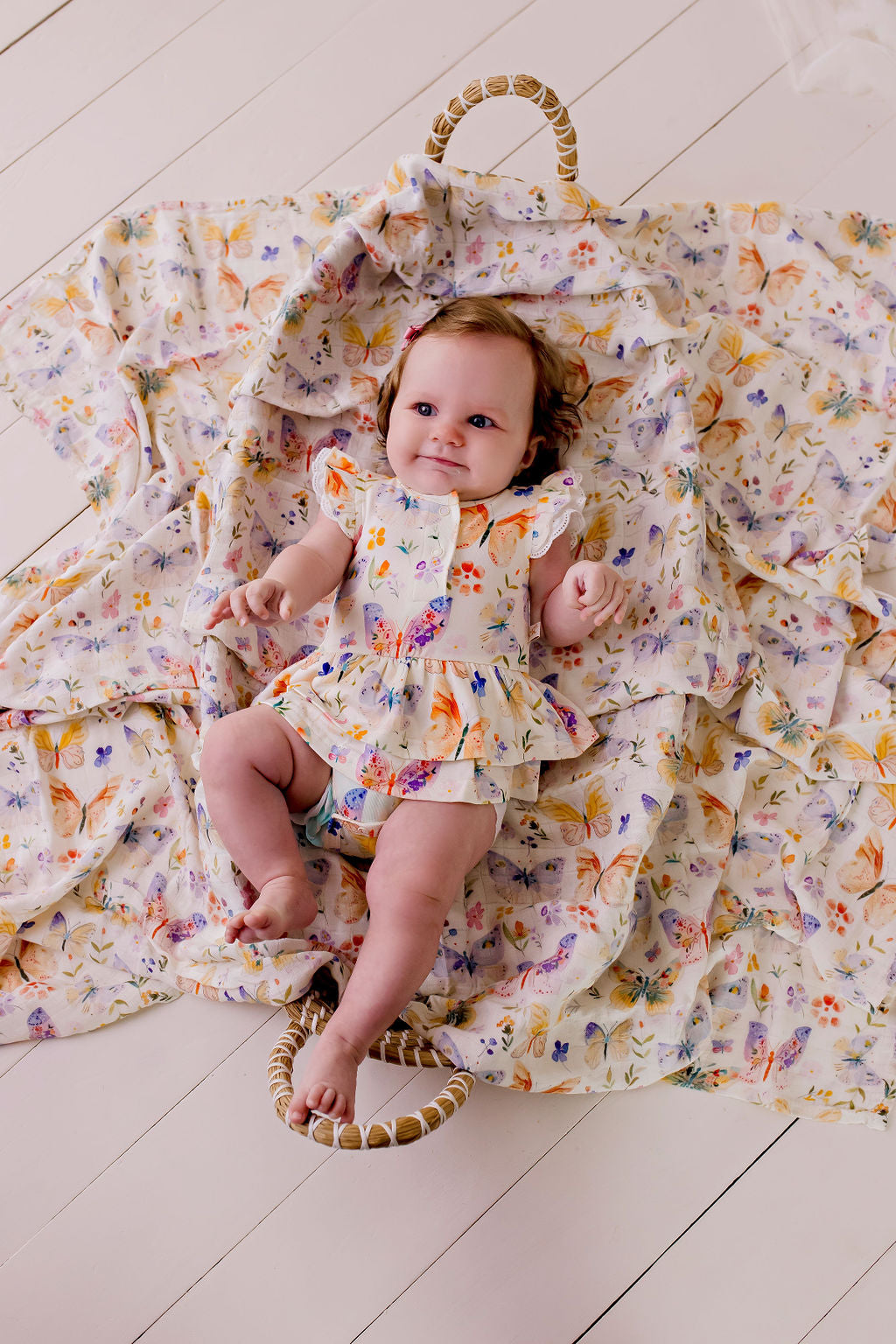 Confetti Kidz Bodysuit Dress - Butterfly Blooms