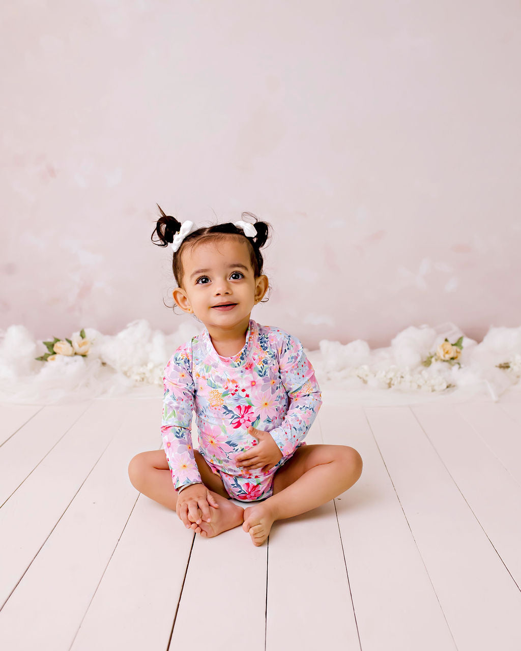 Confettti Kidz Swim Zippy Long Sleeve - Summer Blooms