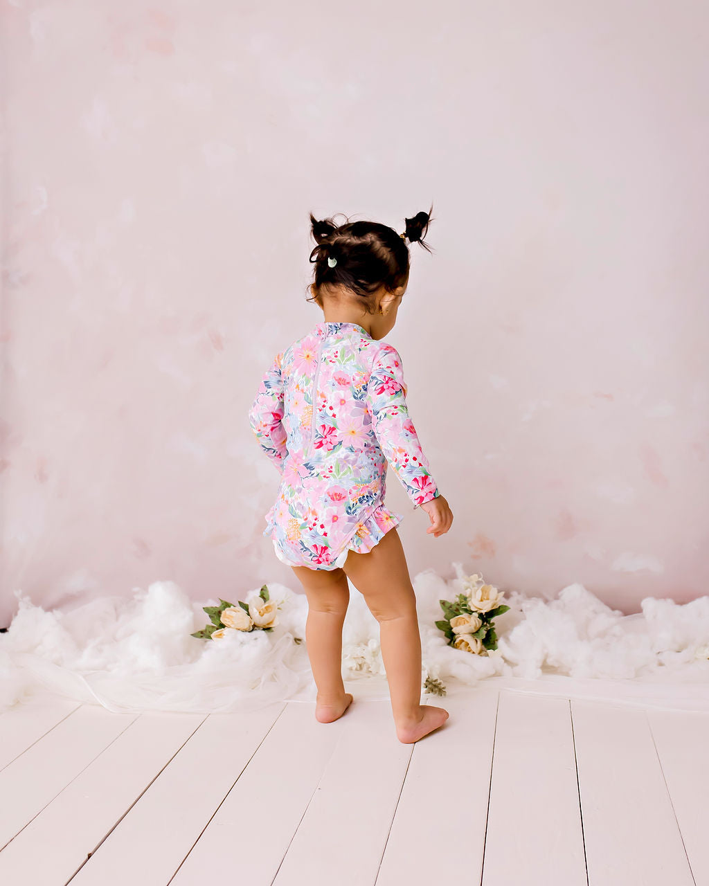 Confettti Kidz Swim Zippy Long Sleeve - Summer Blooms