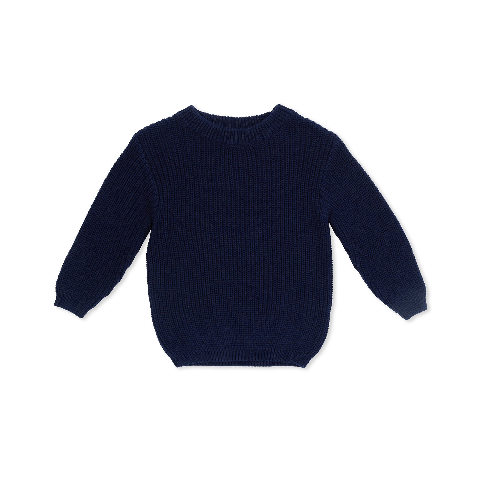 Indigo & Lellow Chase Chunky Knit Jumper - Navy