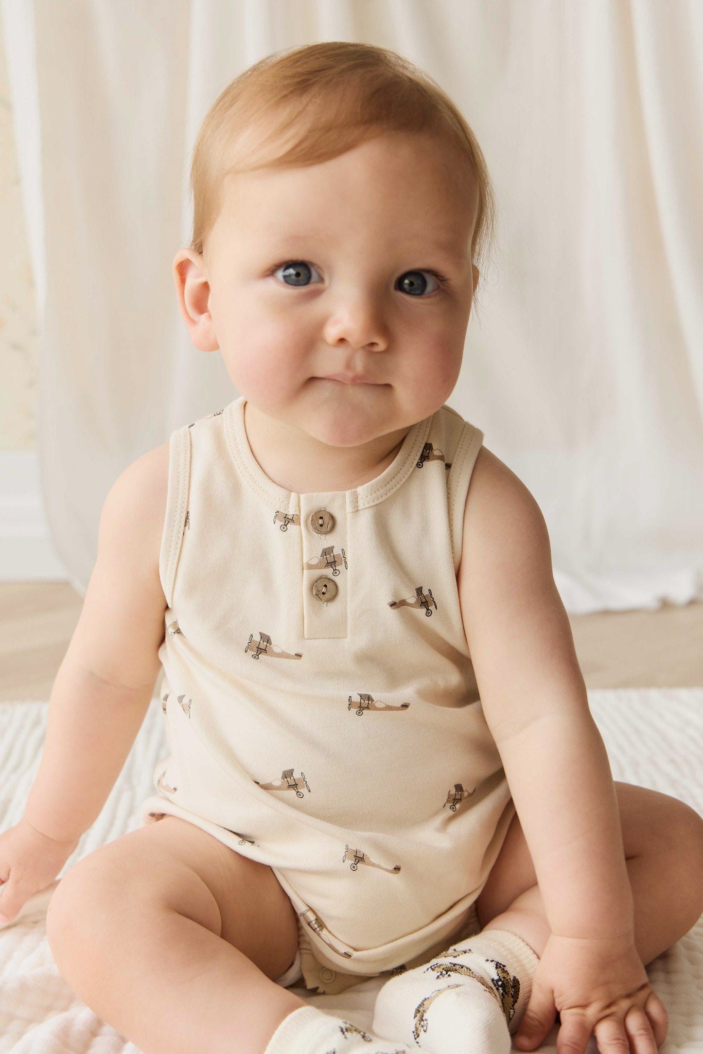 Jamie Kay Pima Cotton Archie Playsuit - Fly High
