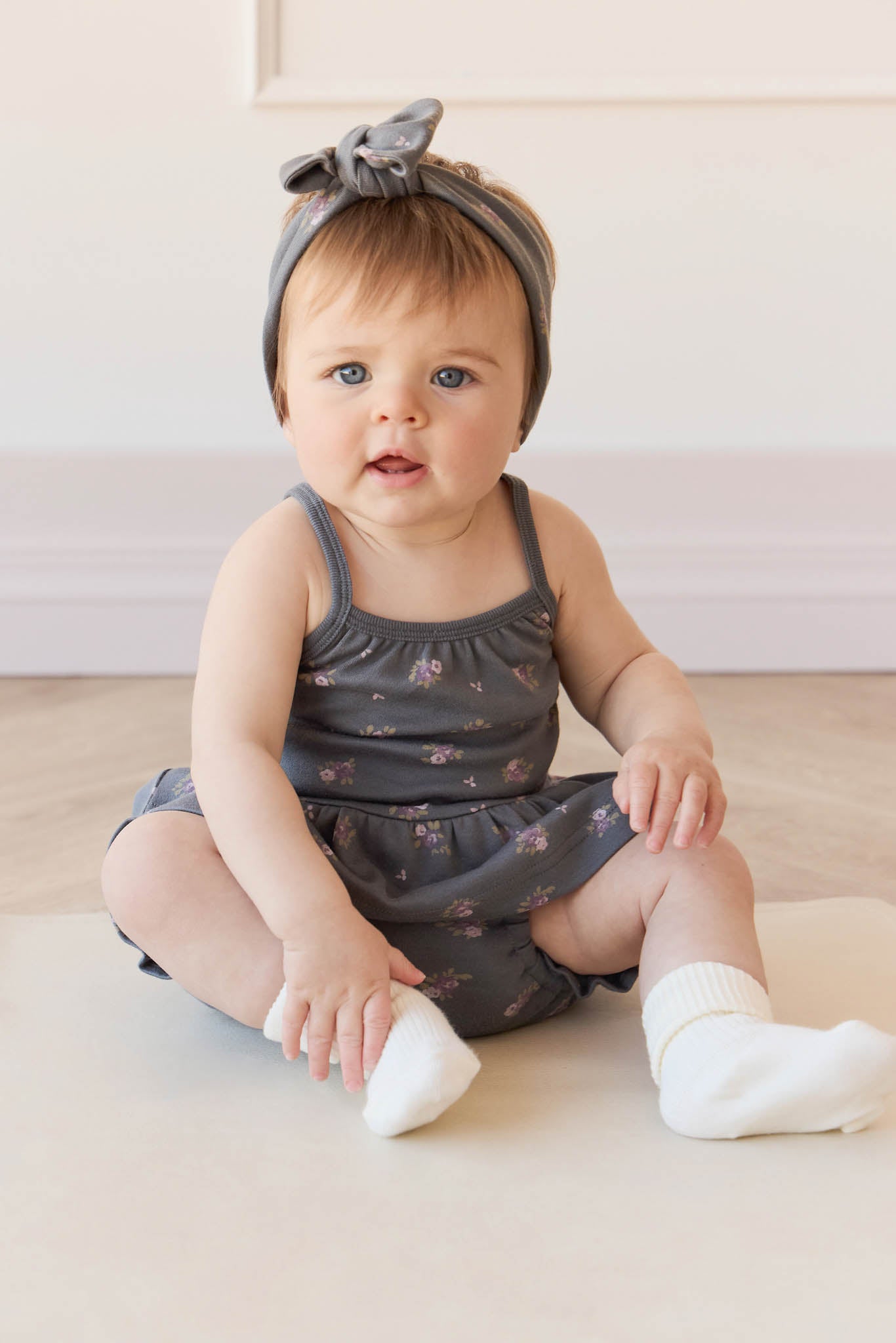 Jamie Kay Organic Cotton Meadow Singlet - Simone Lava