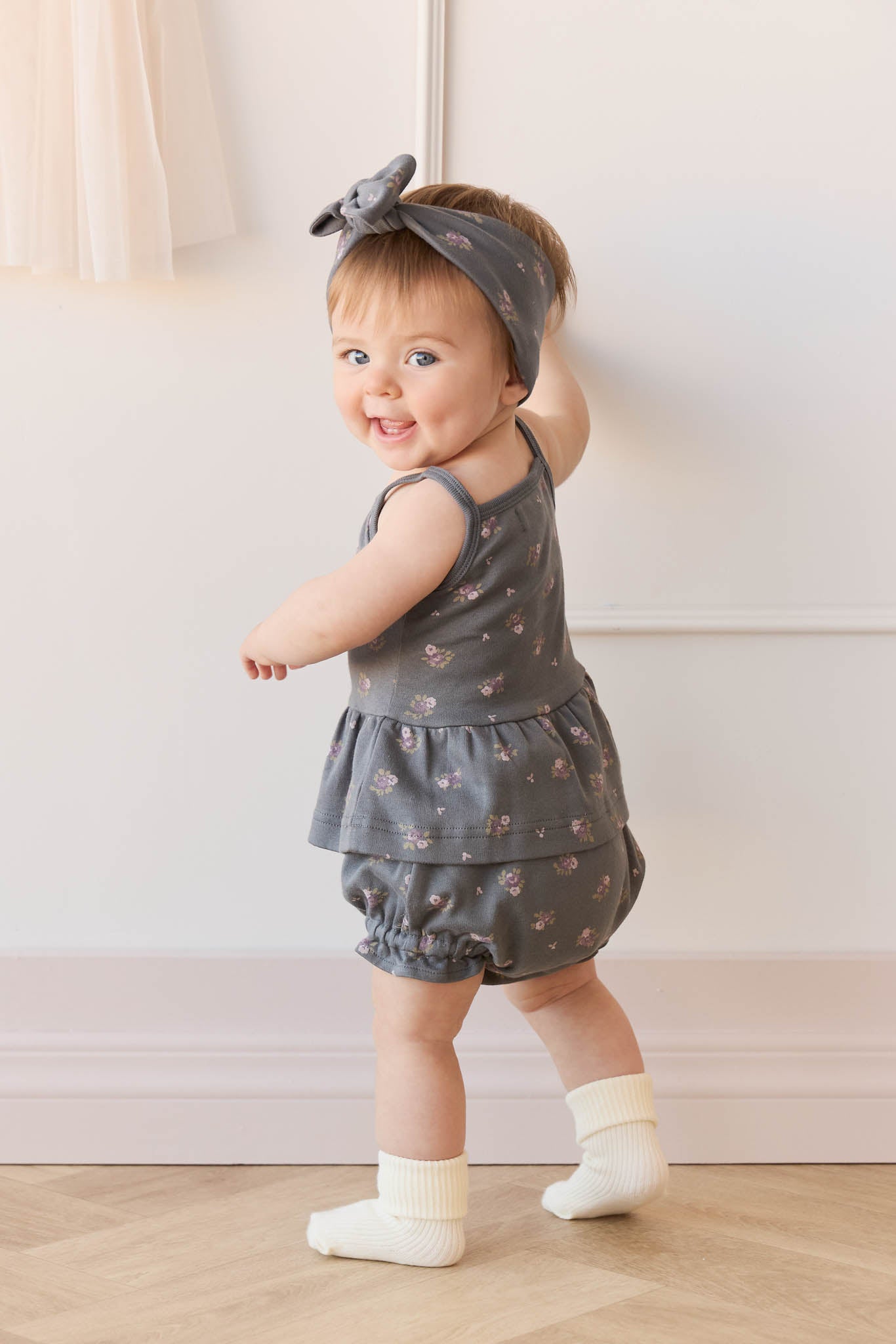 Jamie Kay Organic Cotton Meadow Singlet - Simone Lava