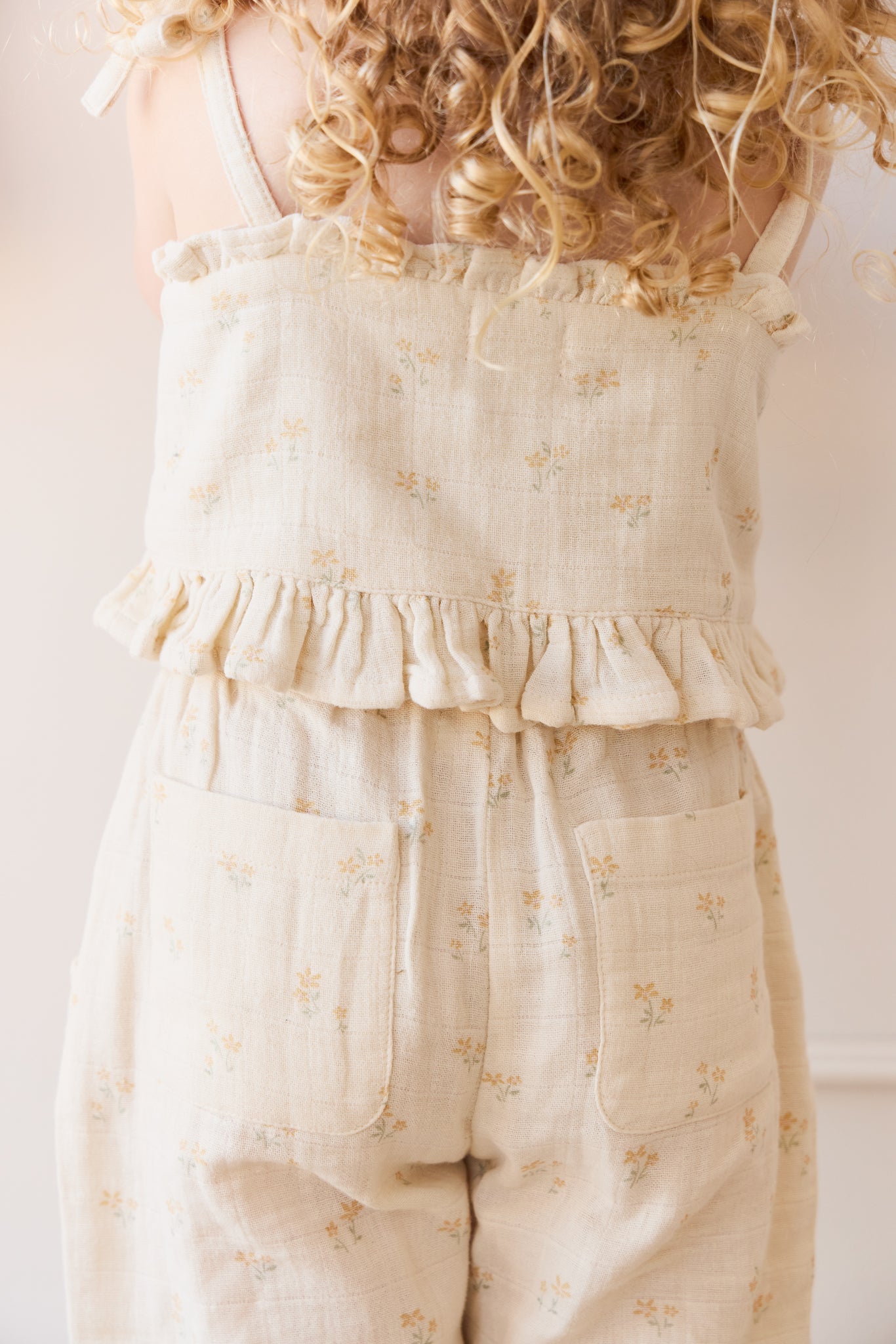 Jamie Kay Organic Cotton Muslin Mirabel Top - Pauline Chamomile