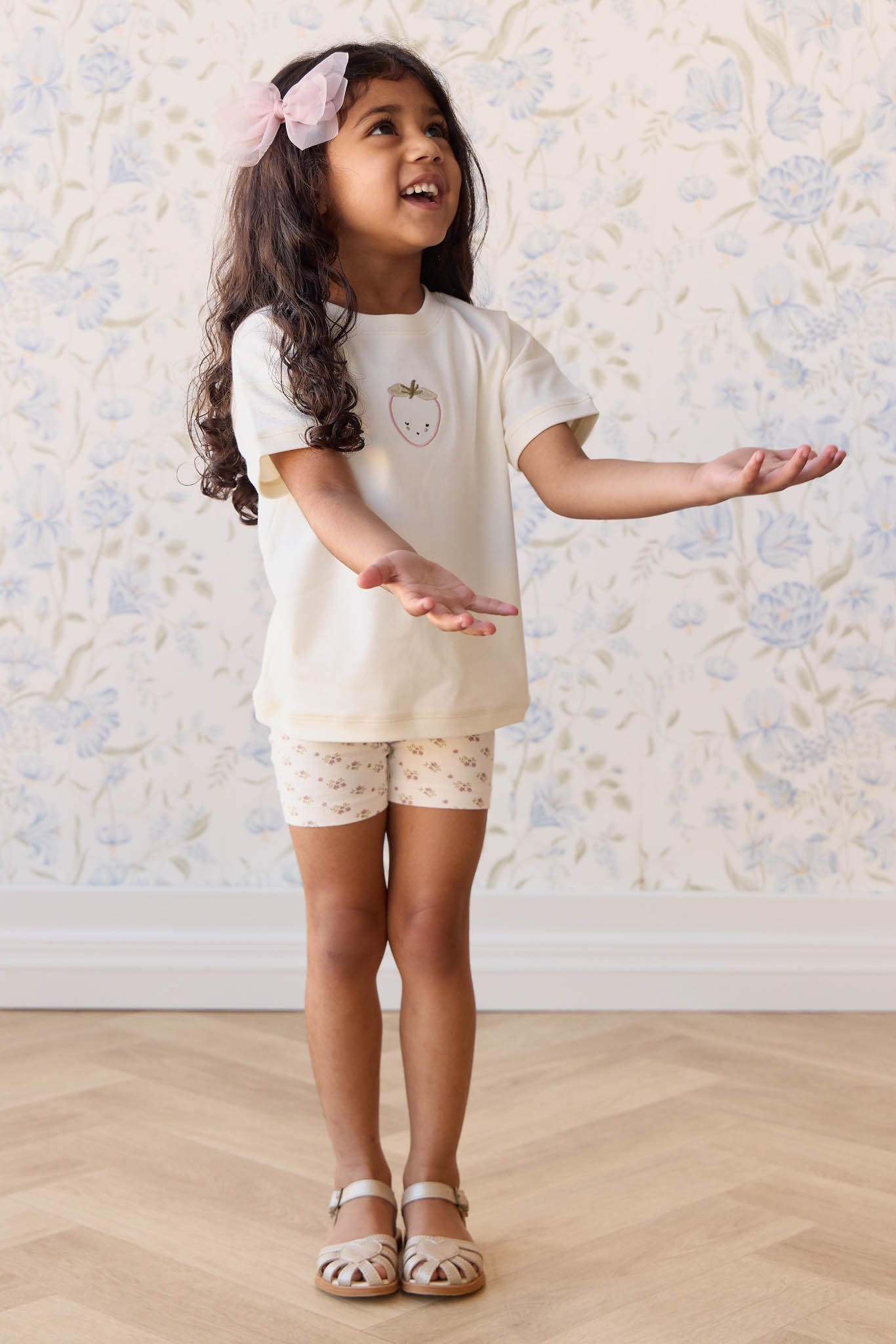 Jamie Kay Pima Cotton Mimi Top - Parchment Blushing Berry