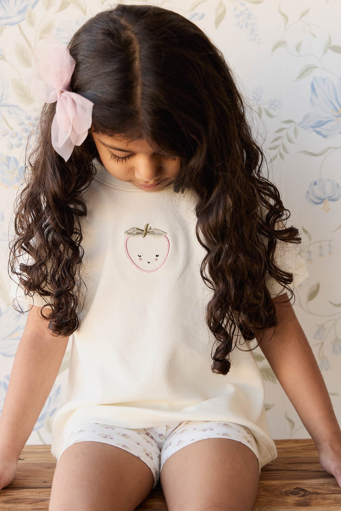 Jamie Kay Pima Cotton Mimi Top - Parchment Blushing Berry