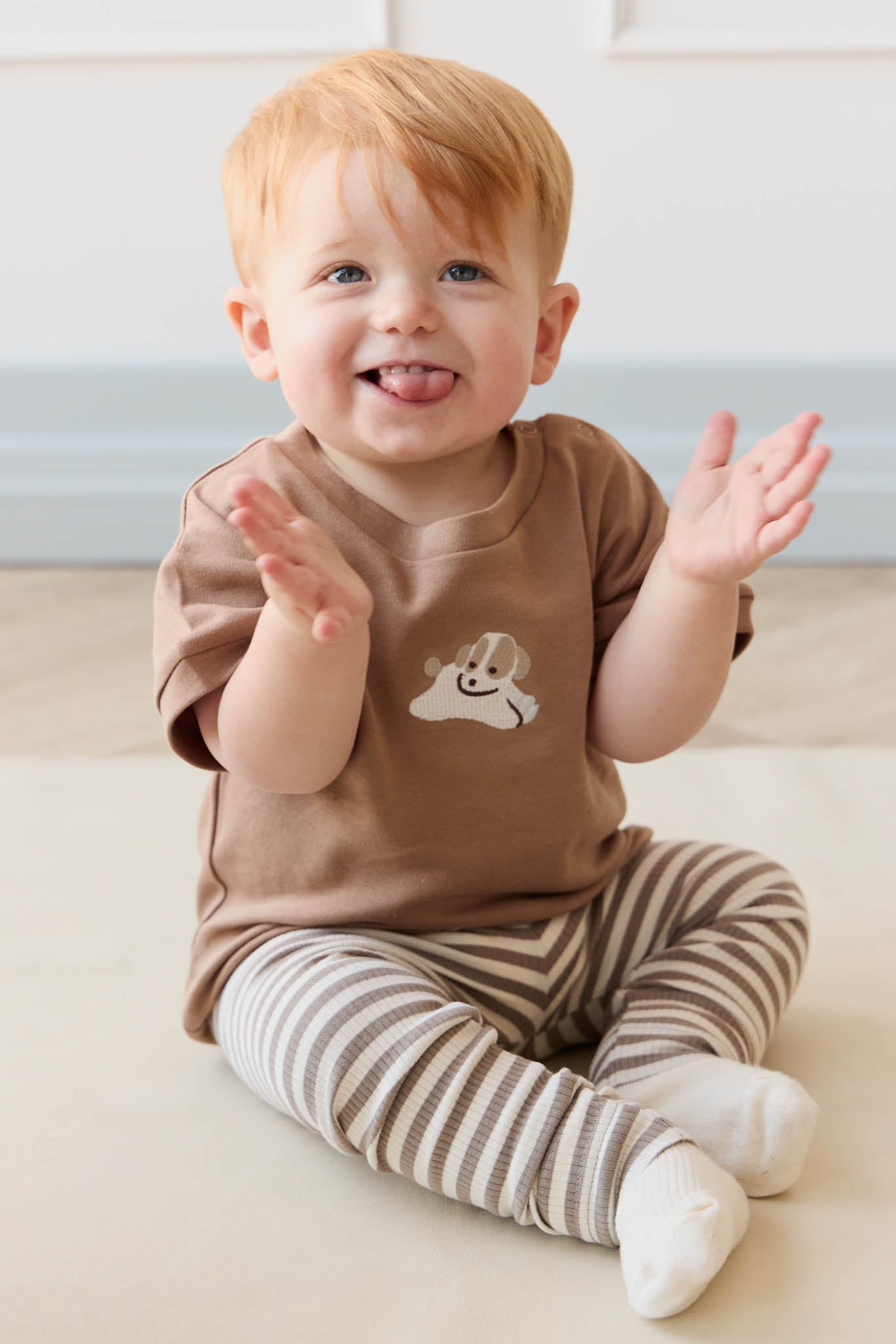 Jamie Kay Pima Cotton Eddie Tee - Tiger Sasha Puppy