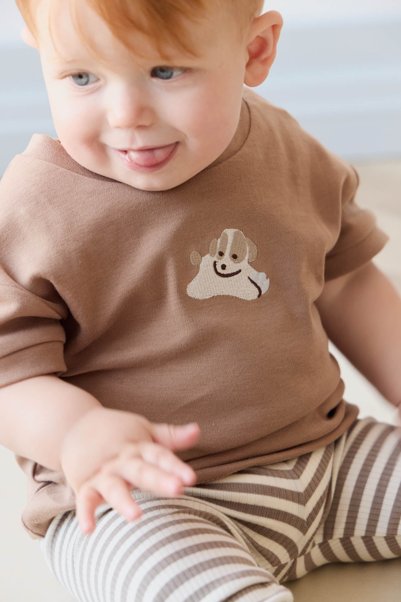 Jamie Kay Pima Cotton Eddie Tee - Tiger Sasha Puppy