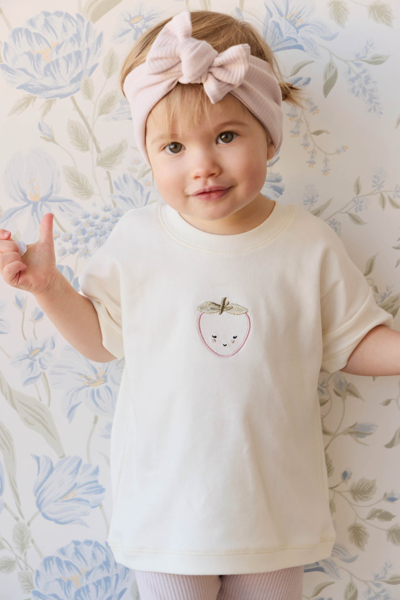 Jamie Kay Pima Cotton Mimi Top - Parchment Blushing Berry