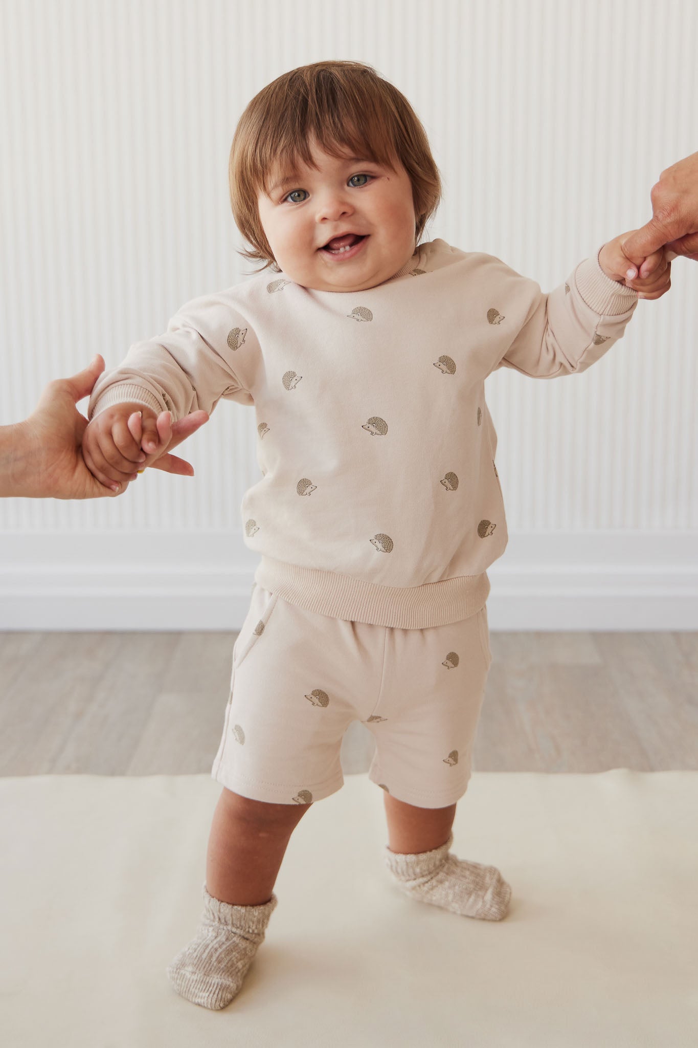 Jamie Kay Organic Cotton Andy Short - Henry The Hedgehog Birch