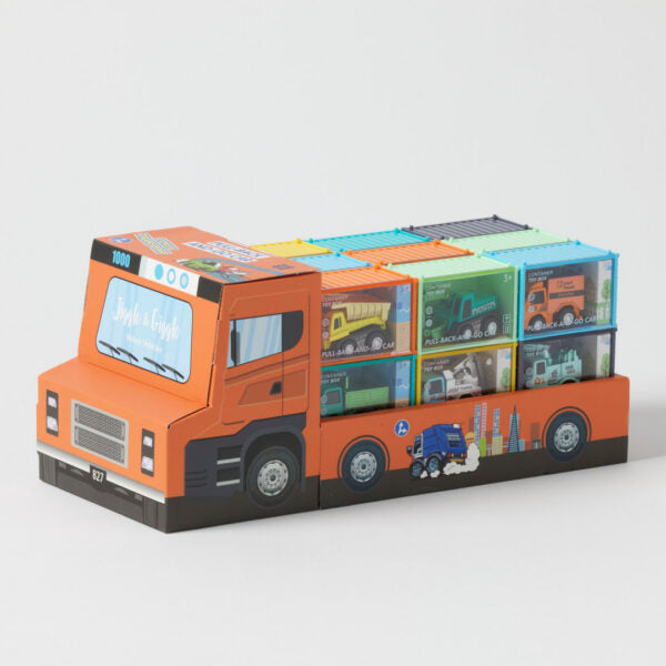 Jiggle and Giggle Veloce Vehicles Pullback Toy Trucks