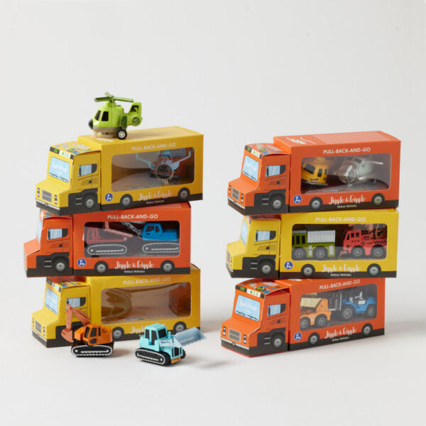 Jiggle and Giggle Veloce Vehicles Pullback Toy Vehicles 2pk