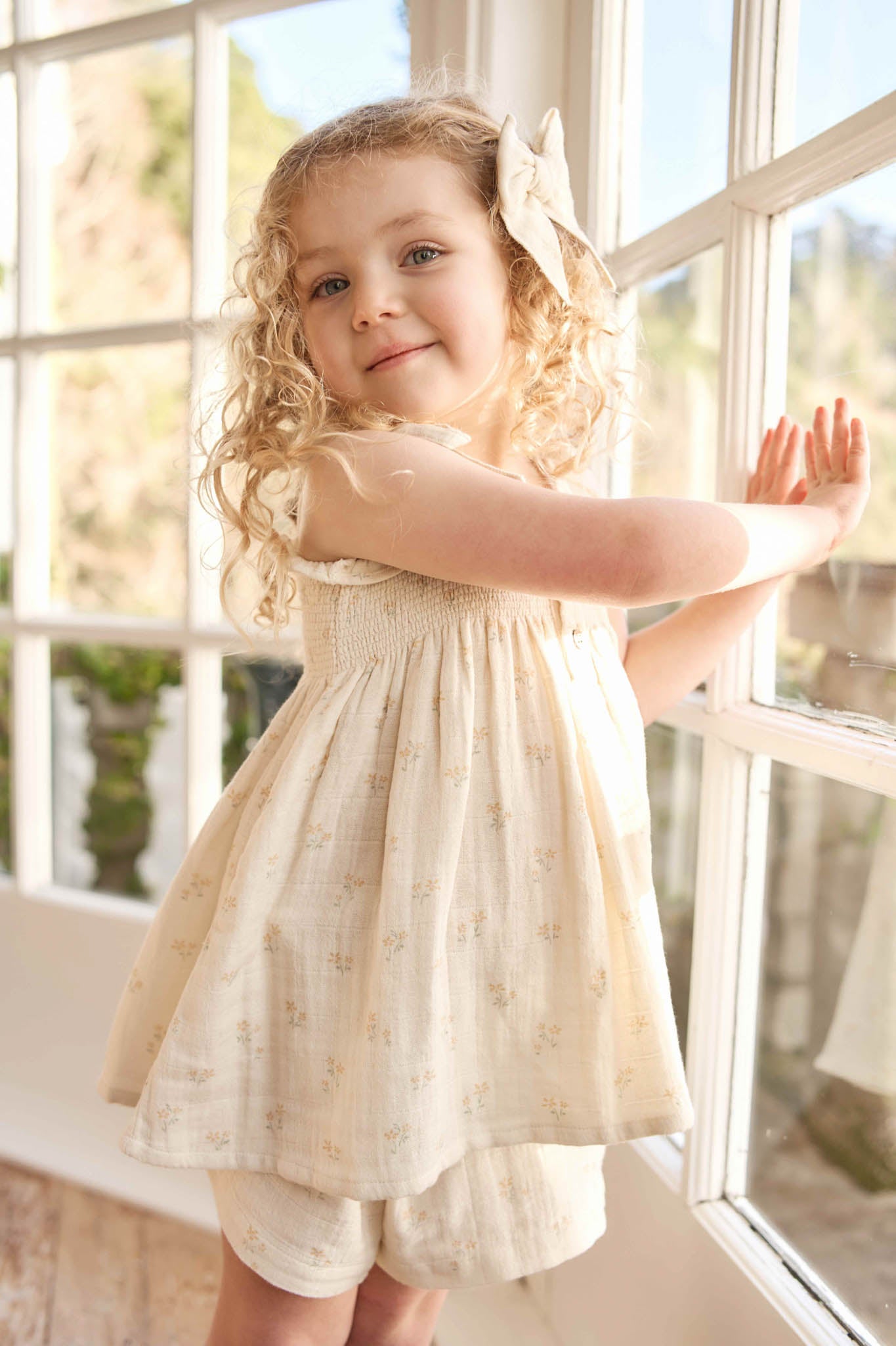 Jamie Kay Organic Cotton Muslin Elodie Short - Pauline Chamomile