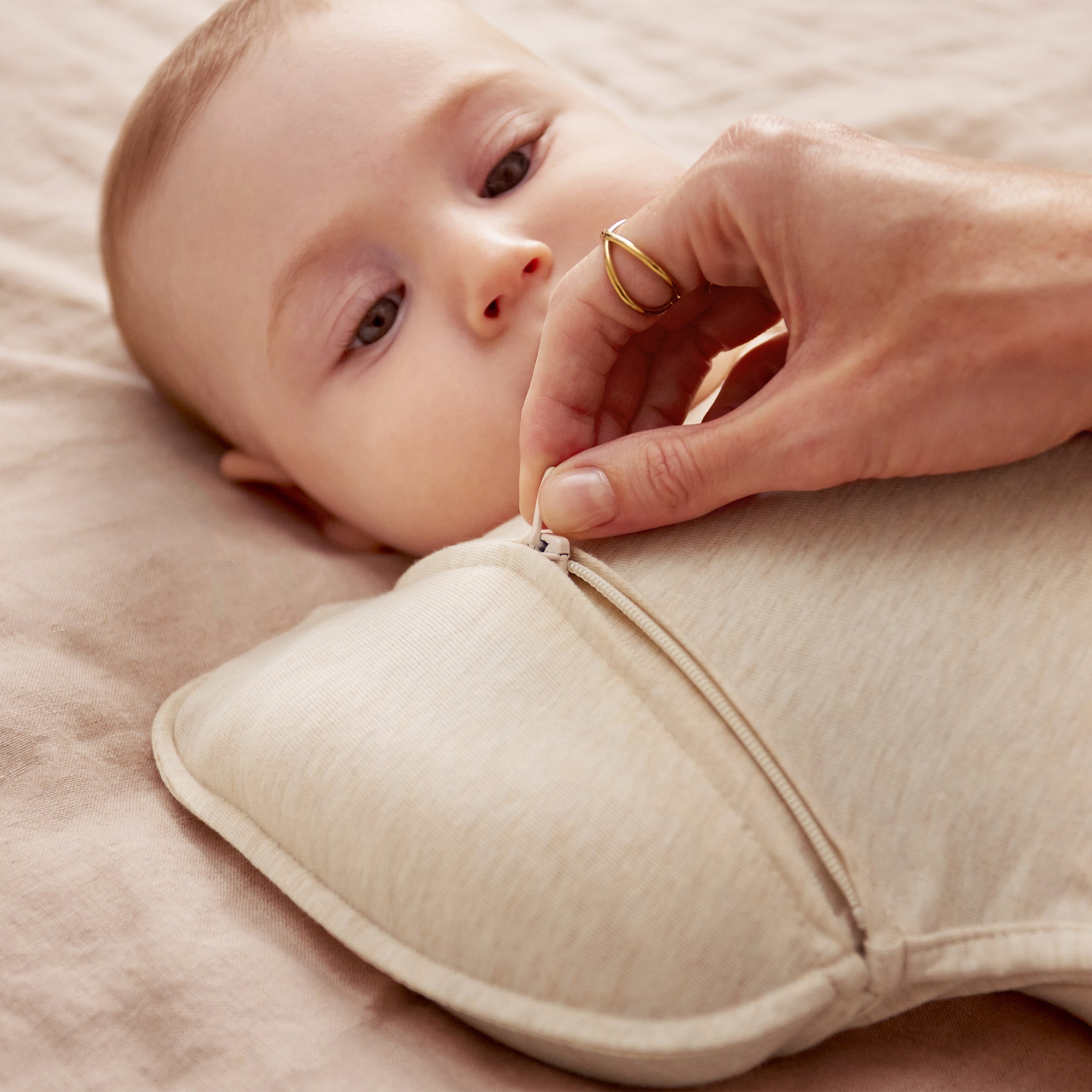 Love to Dream Transition Bag 1.5tog Stretch Cotton Fleece Twig Oatmeal