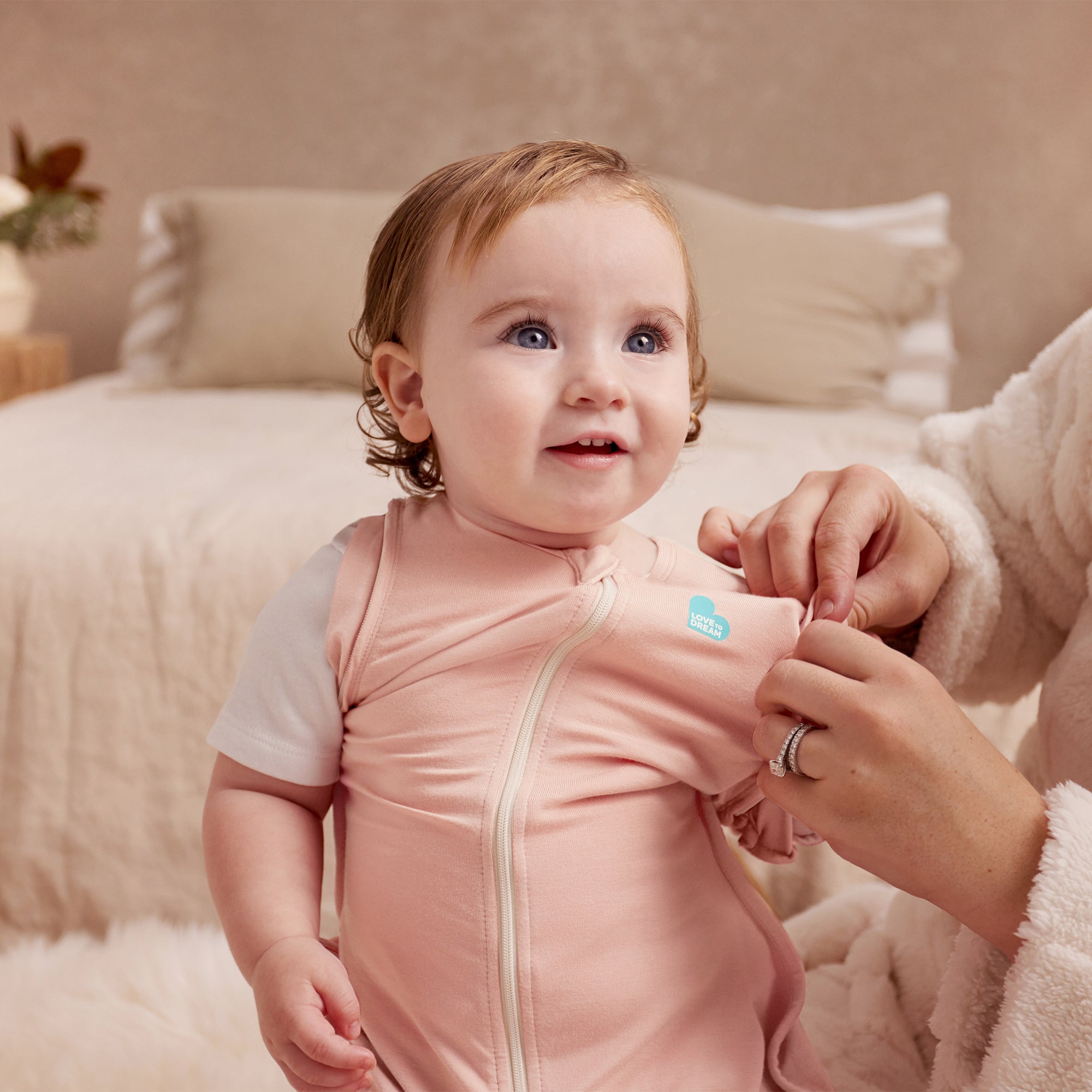 Love to Dream Swaddle Transition 0.2 tog Stretch Cotton Blush