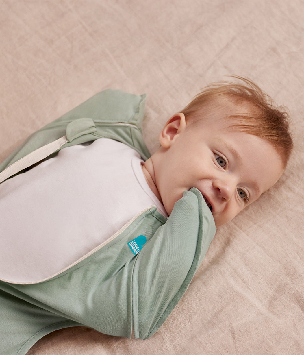 Love to Dream Swaddle Transition 0.2 tog Stretch Cotton Olive