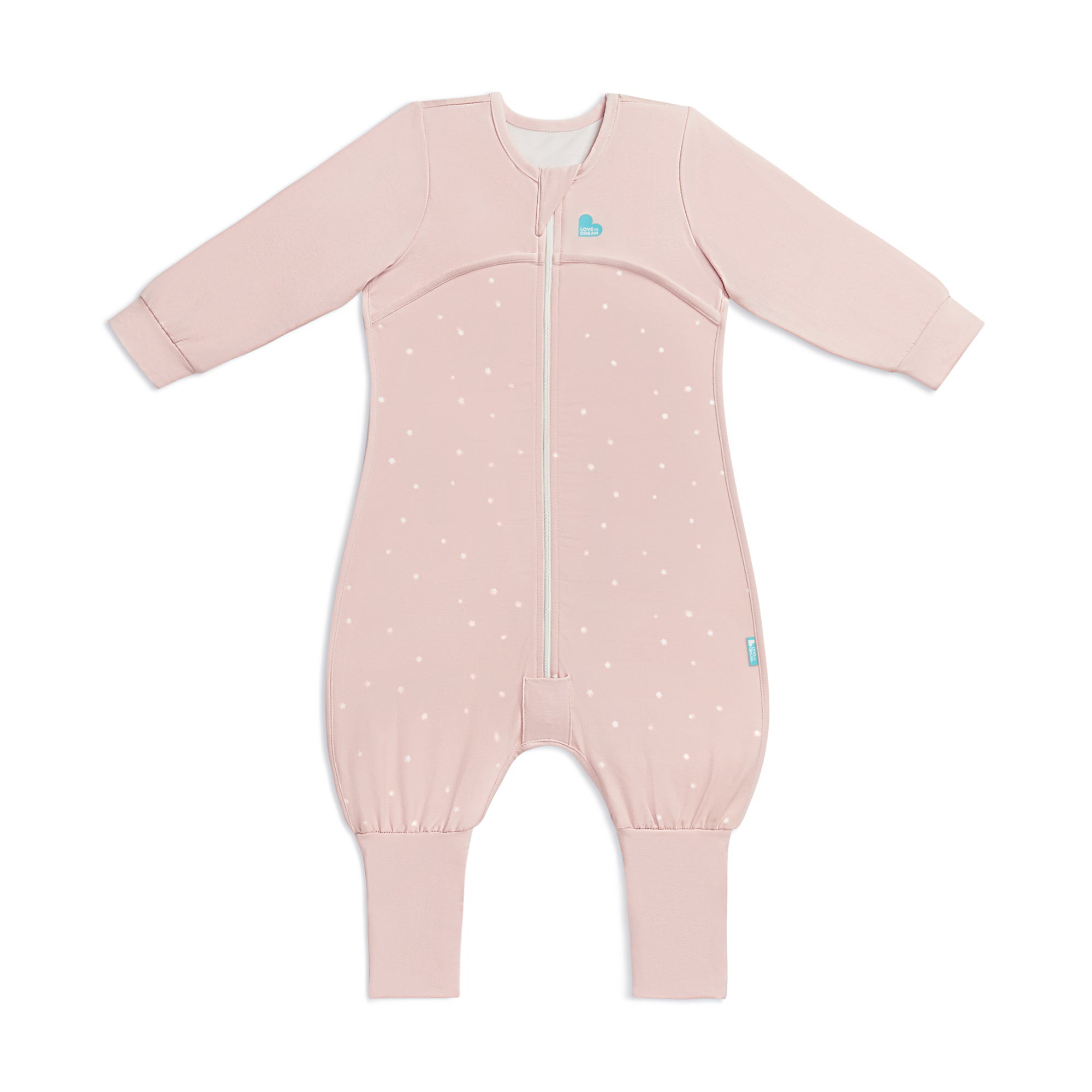Love to Dream Sleep Suit 1.0 tog Stretch Cotton Twinkle Powder Pink