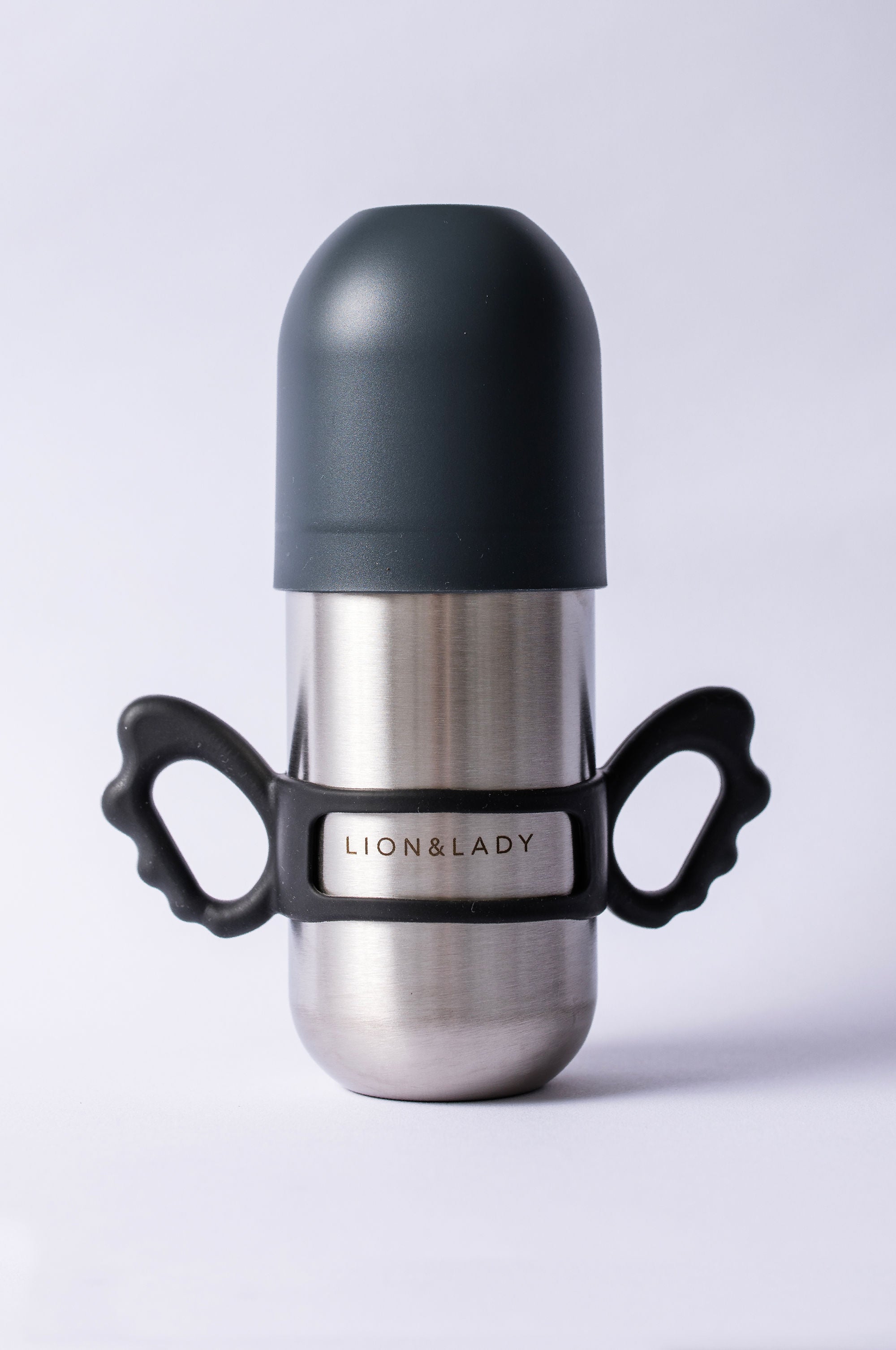 Lion and Lady 350ml Stainless Steel Baby Bottle French Navy