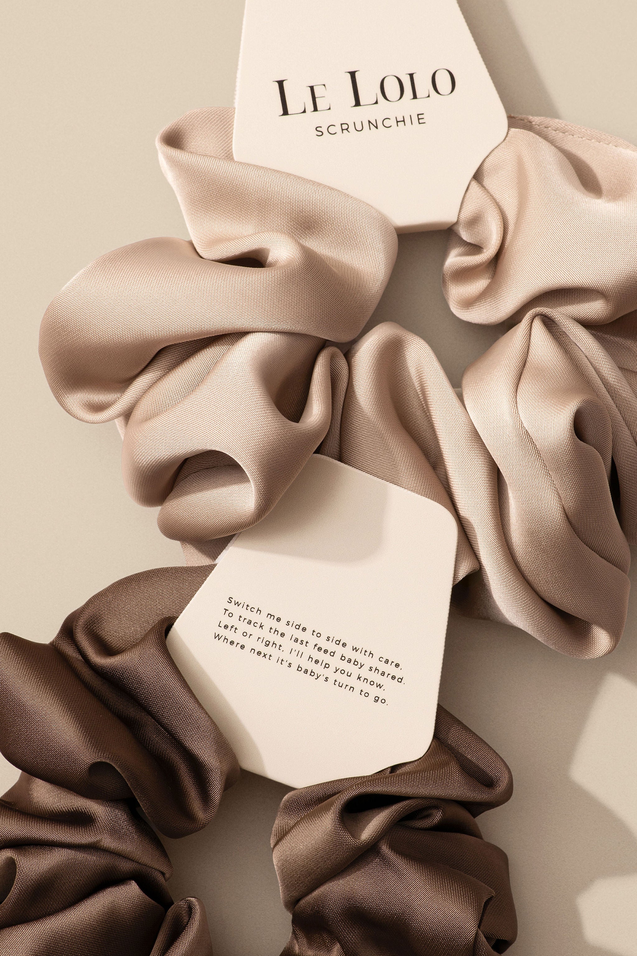 Le Lolo Breastfeeding Reminder Scrunchie Beige