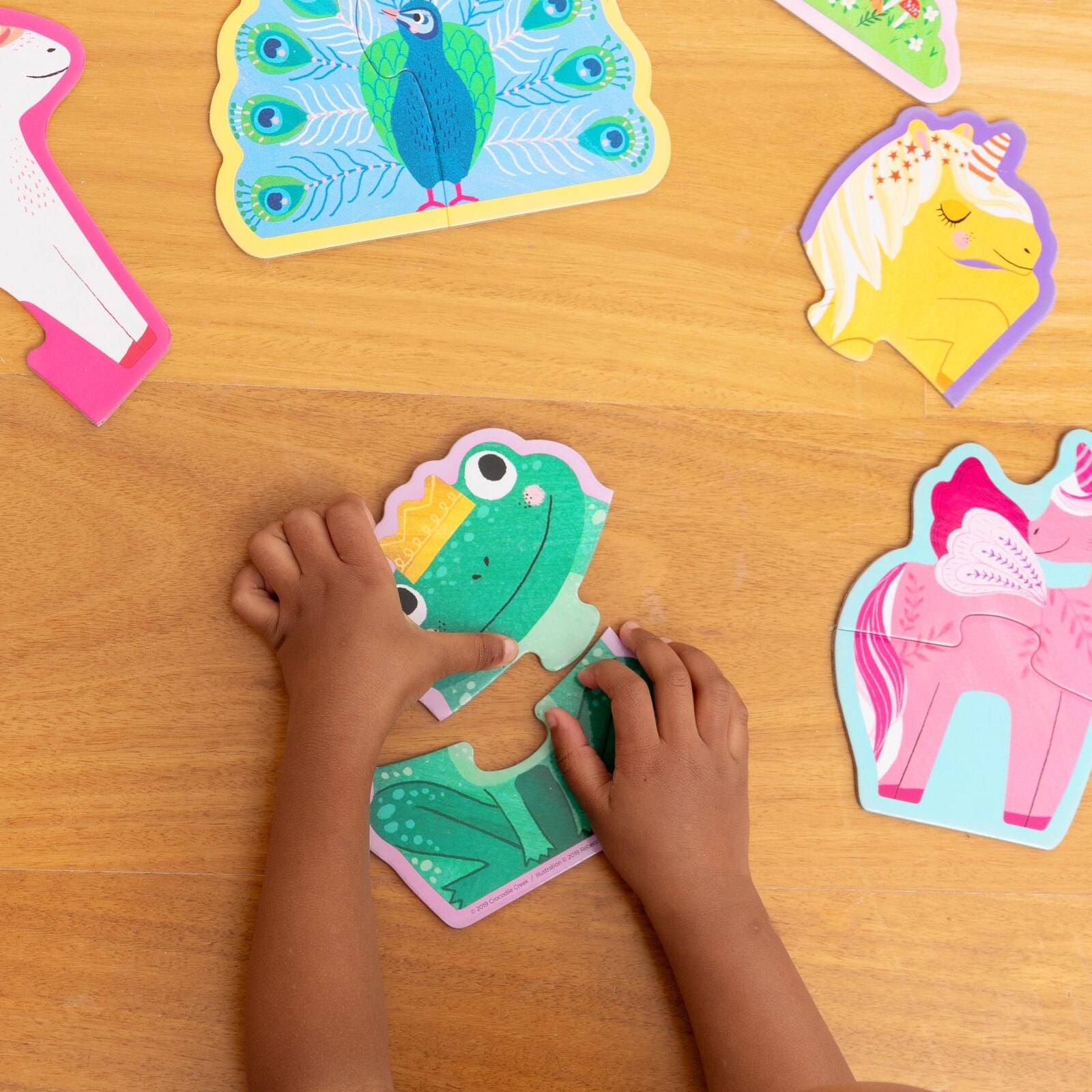 Crocodile Creek Let's Begin Puzzle 2 Pc - Unicorn