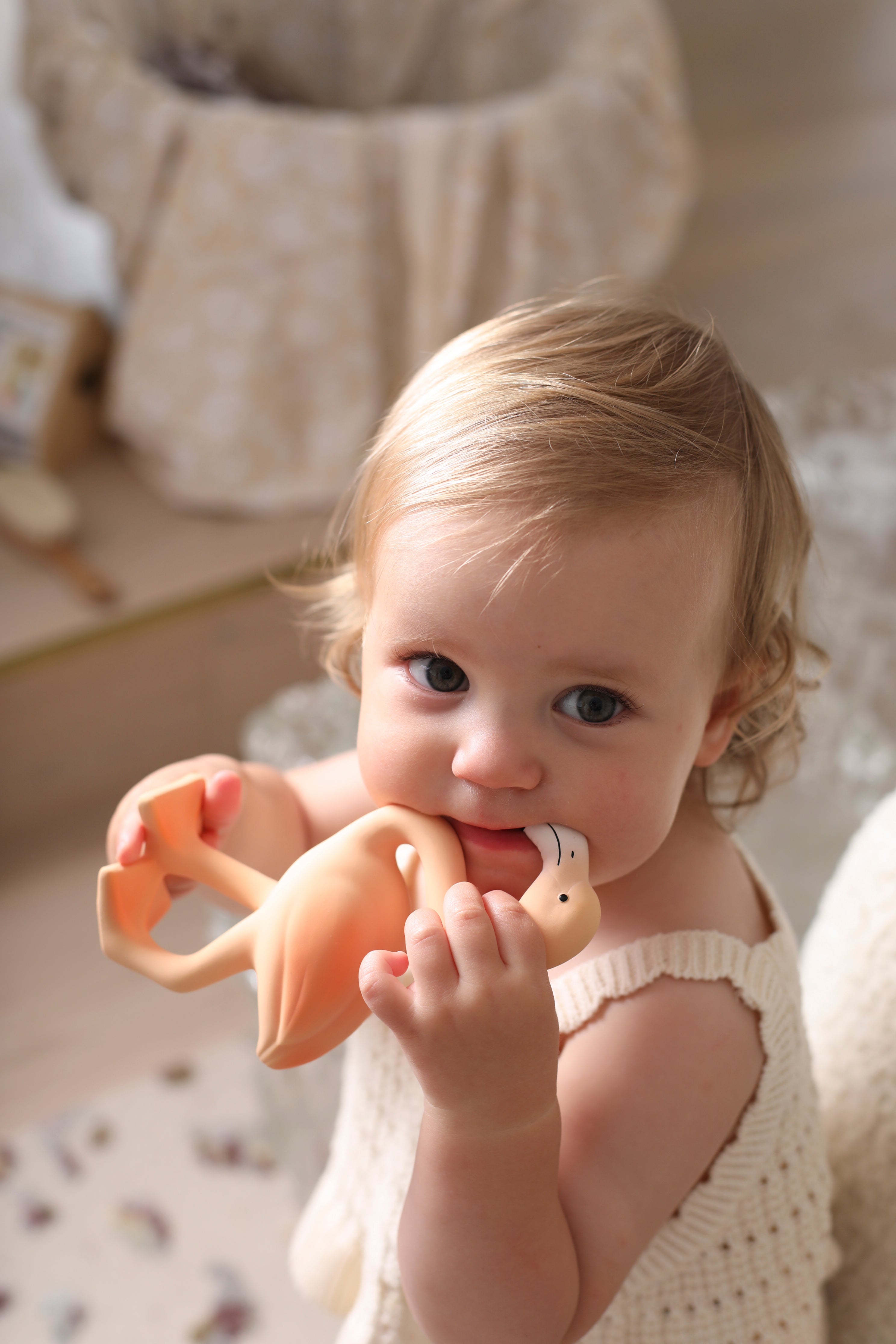 Lingo the Flamingo Teething and Bath Toy