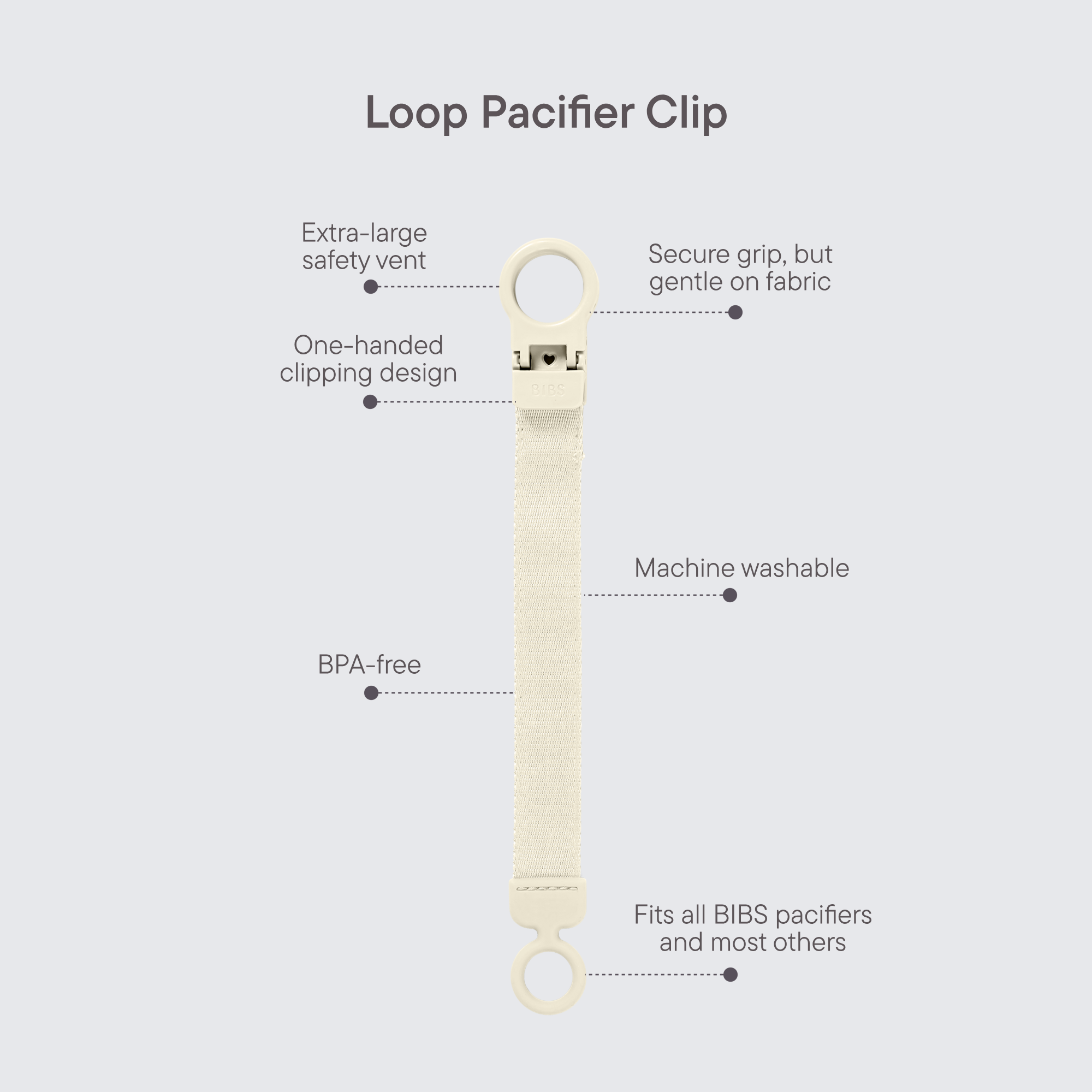 Bibs Pacifier Clip Loop