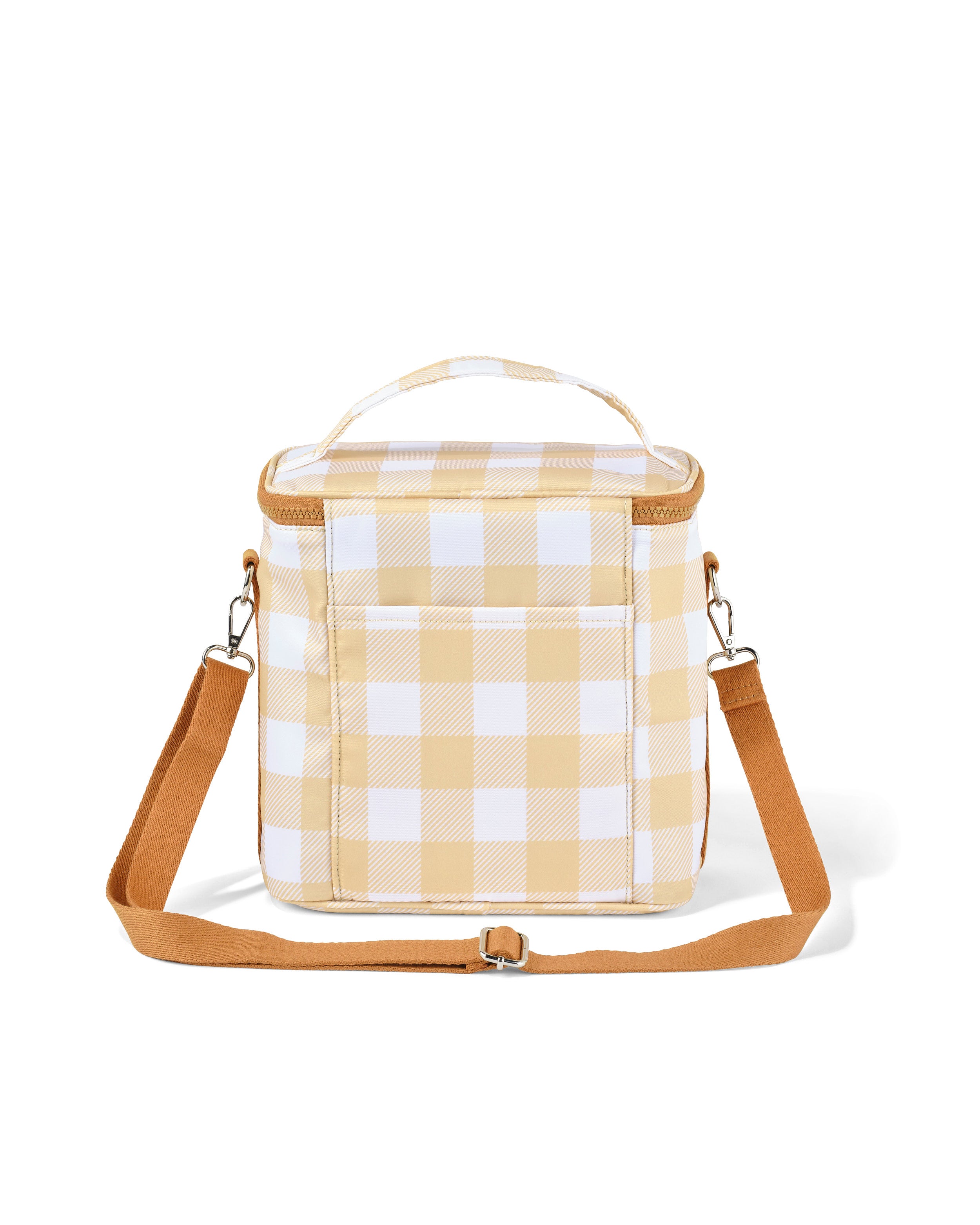 Oioi Midi Insulated Lunch Bag - Beige Gingham