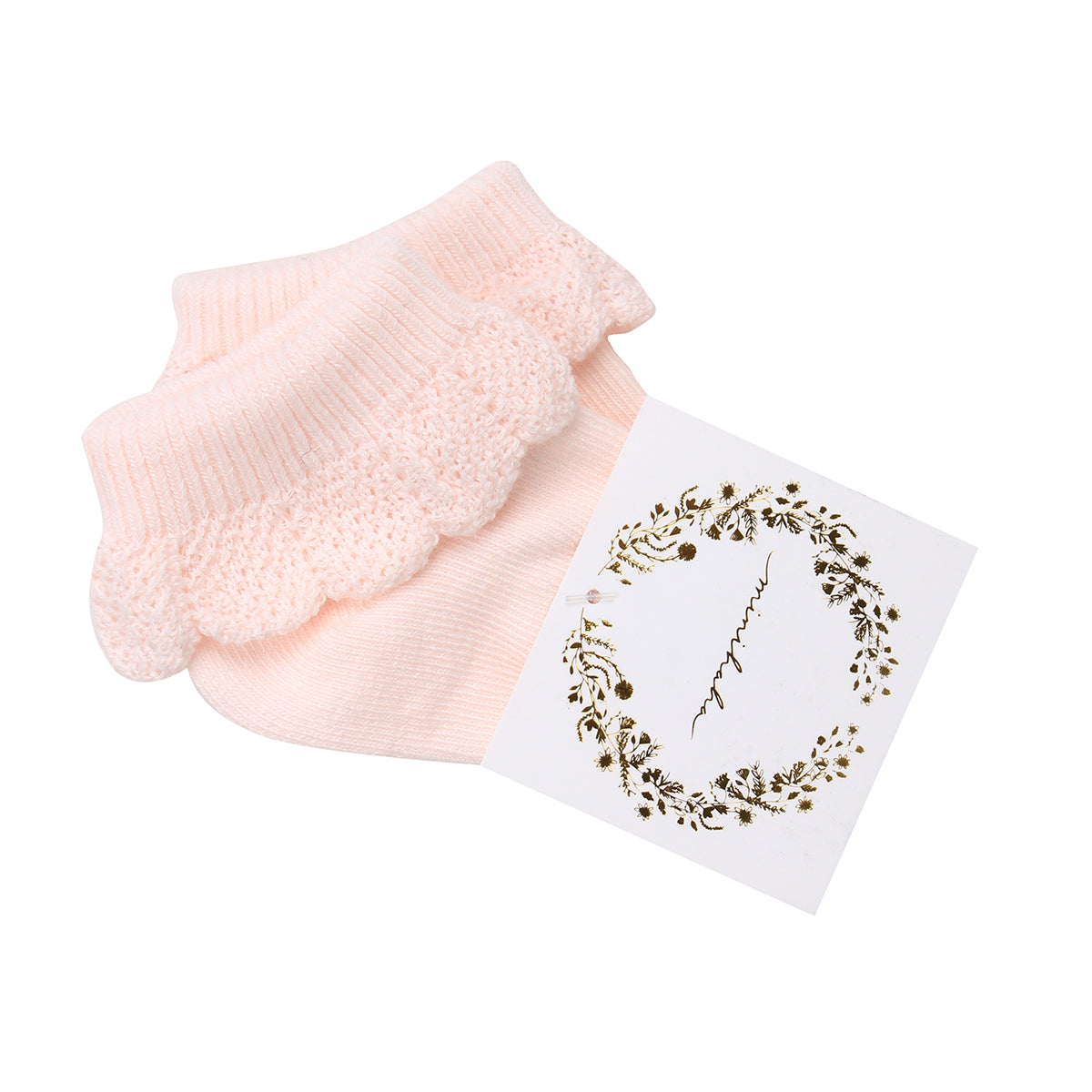 Minihaha Pale Pink Drop Needle Socks