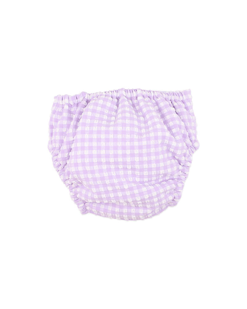 Lilac Gingham Aqua Nappy