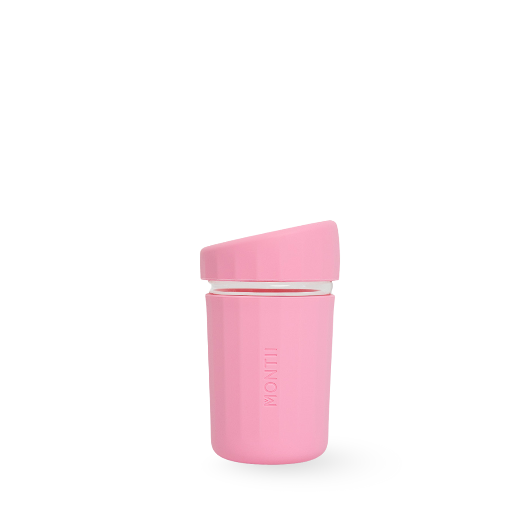 MontiiCo Brew Glass Coffee Cup - Bubblegum