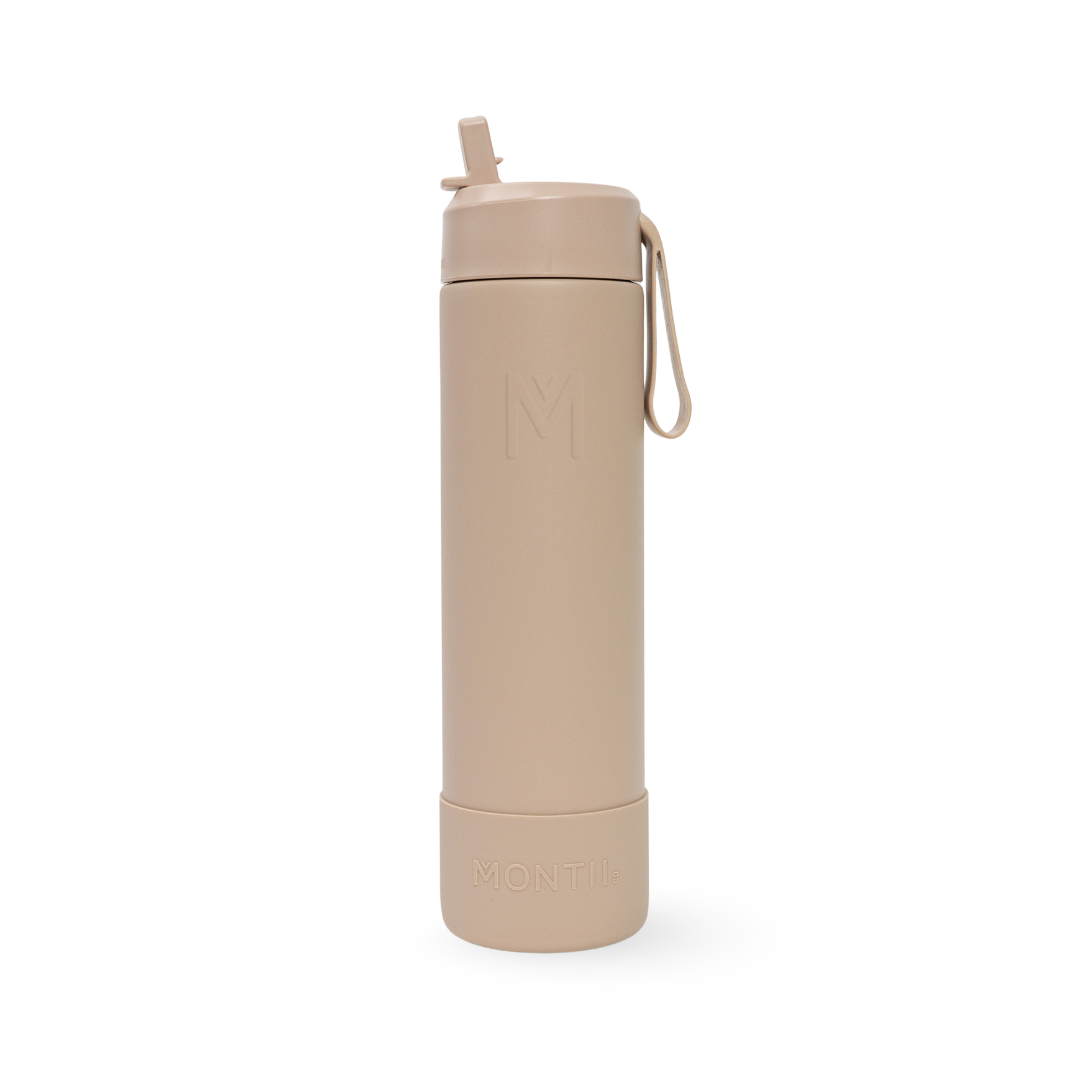 MontiiCo 700ml Drink Bottle Sipper - Sand